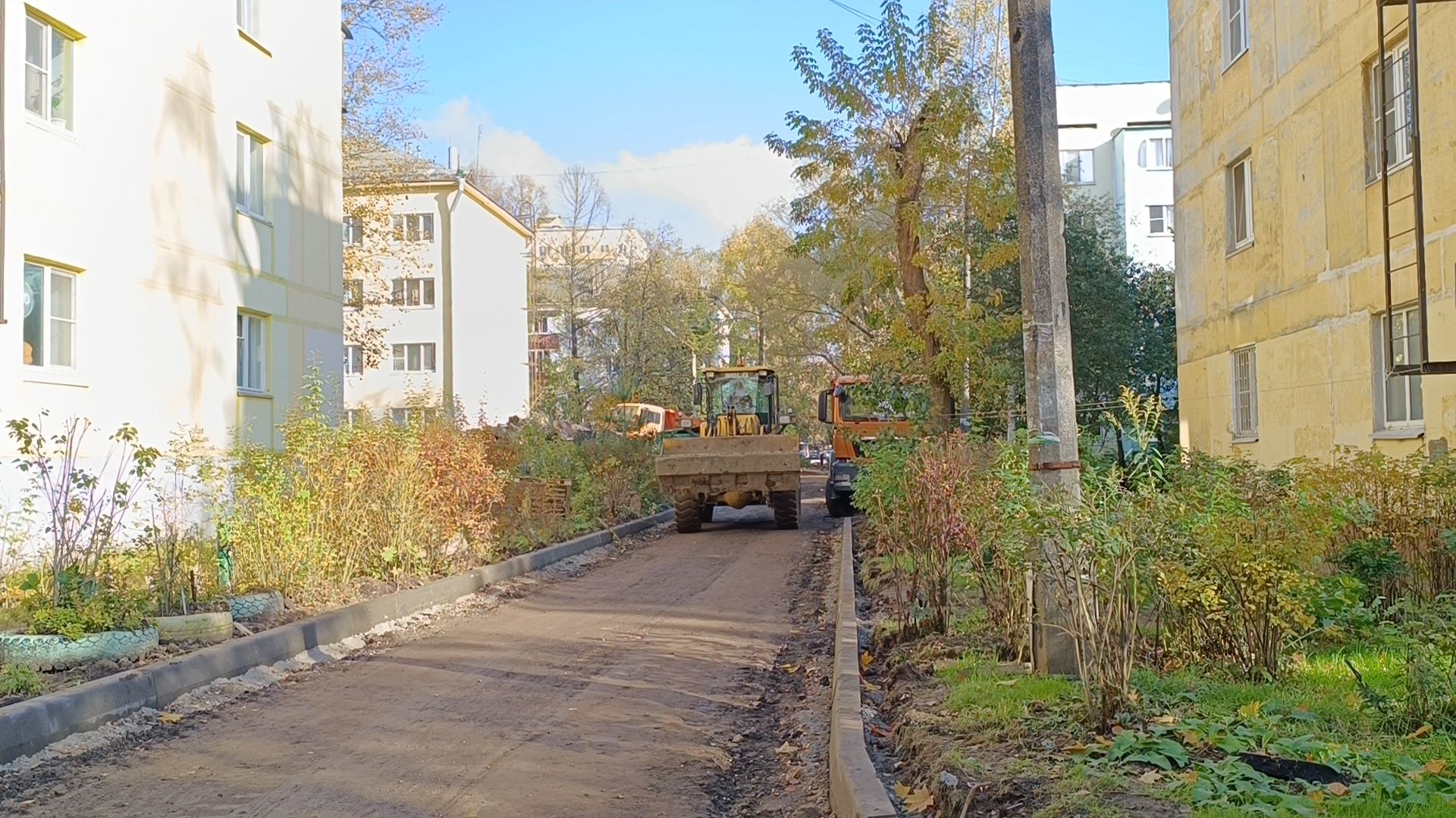 ремонт двора, лобня, благоустройство,