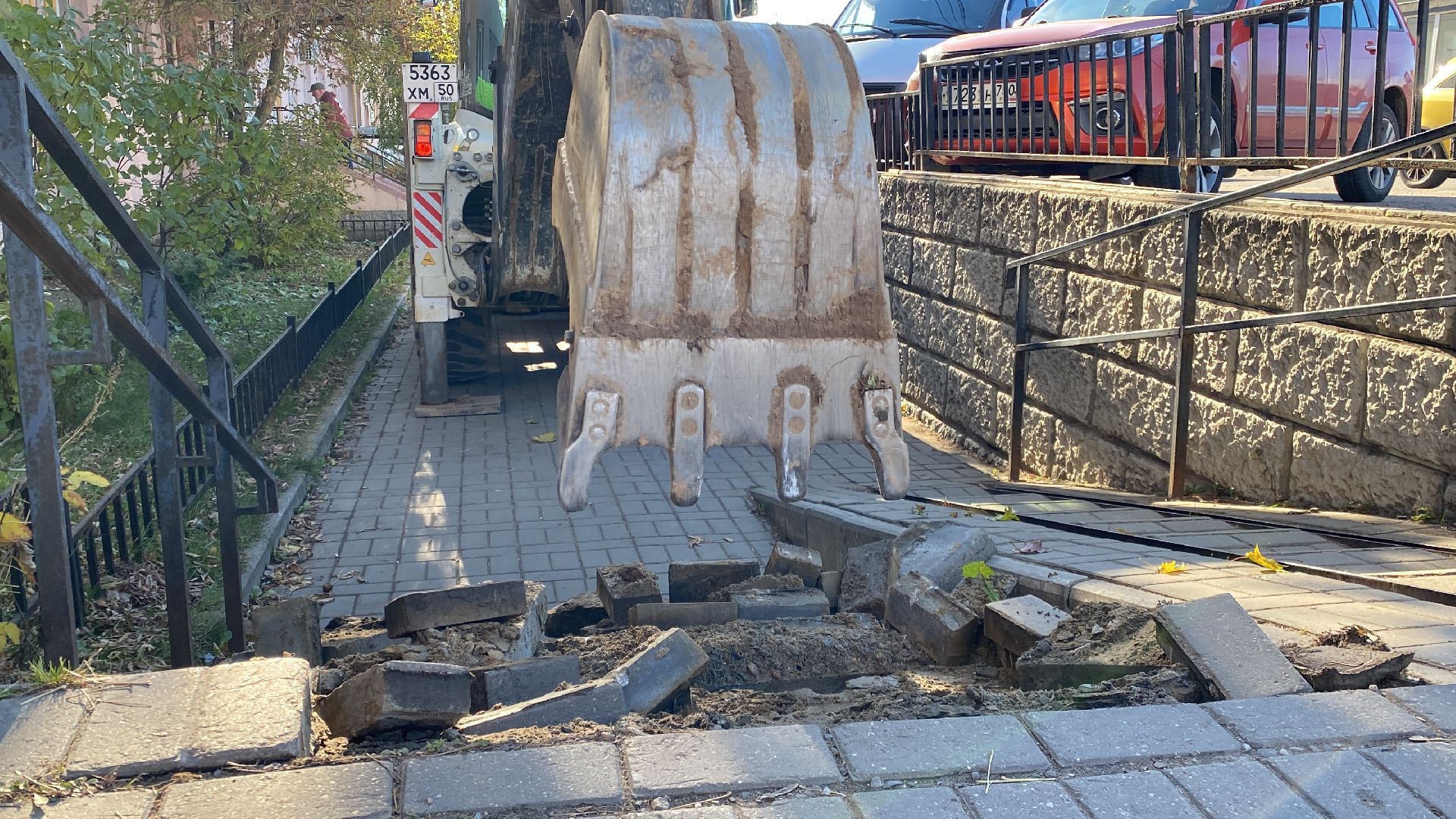 Ремонт, Дорога, Тротуар,