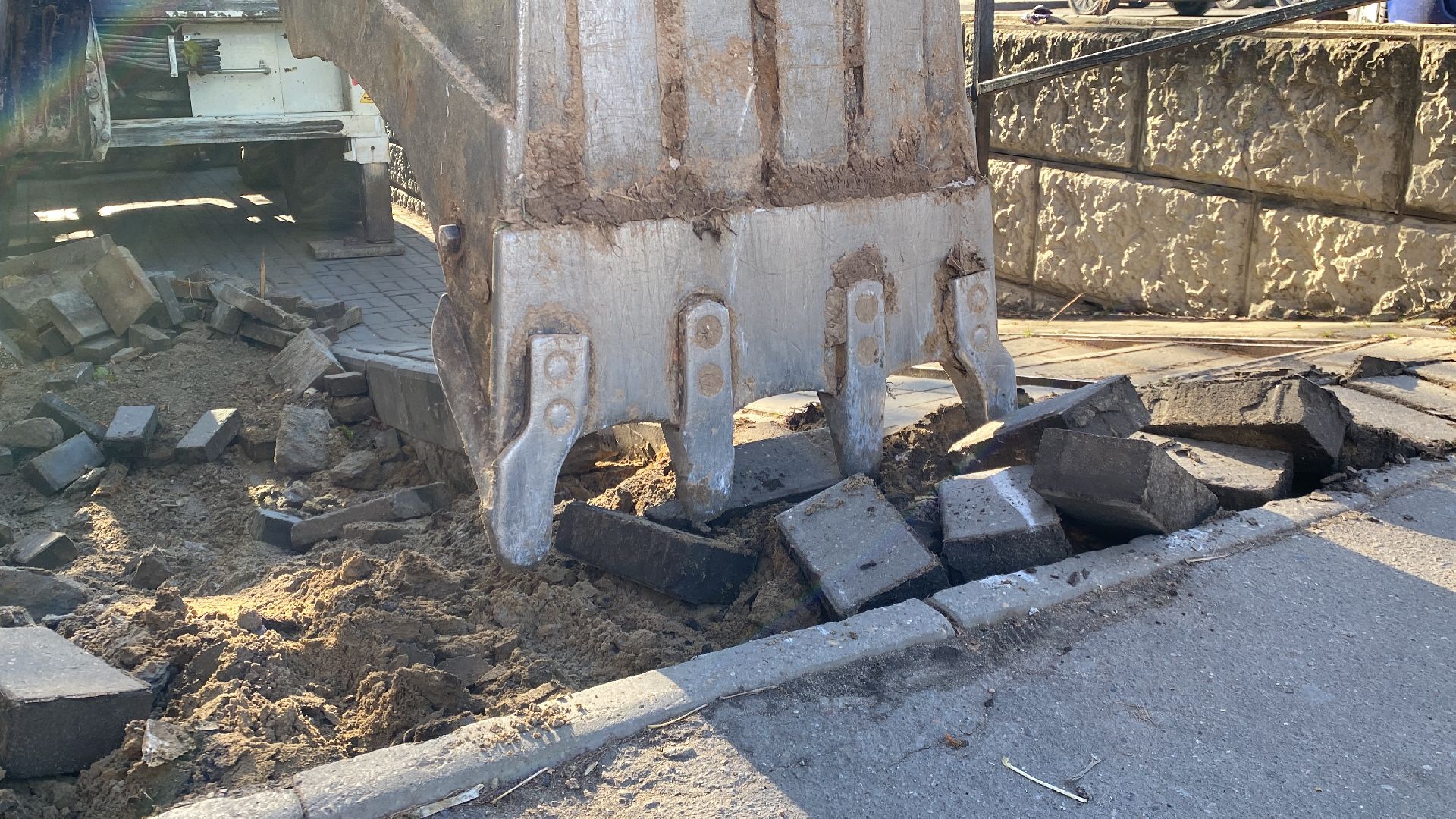 Ремонт, Дорога, Тротуар,