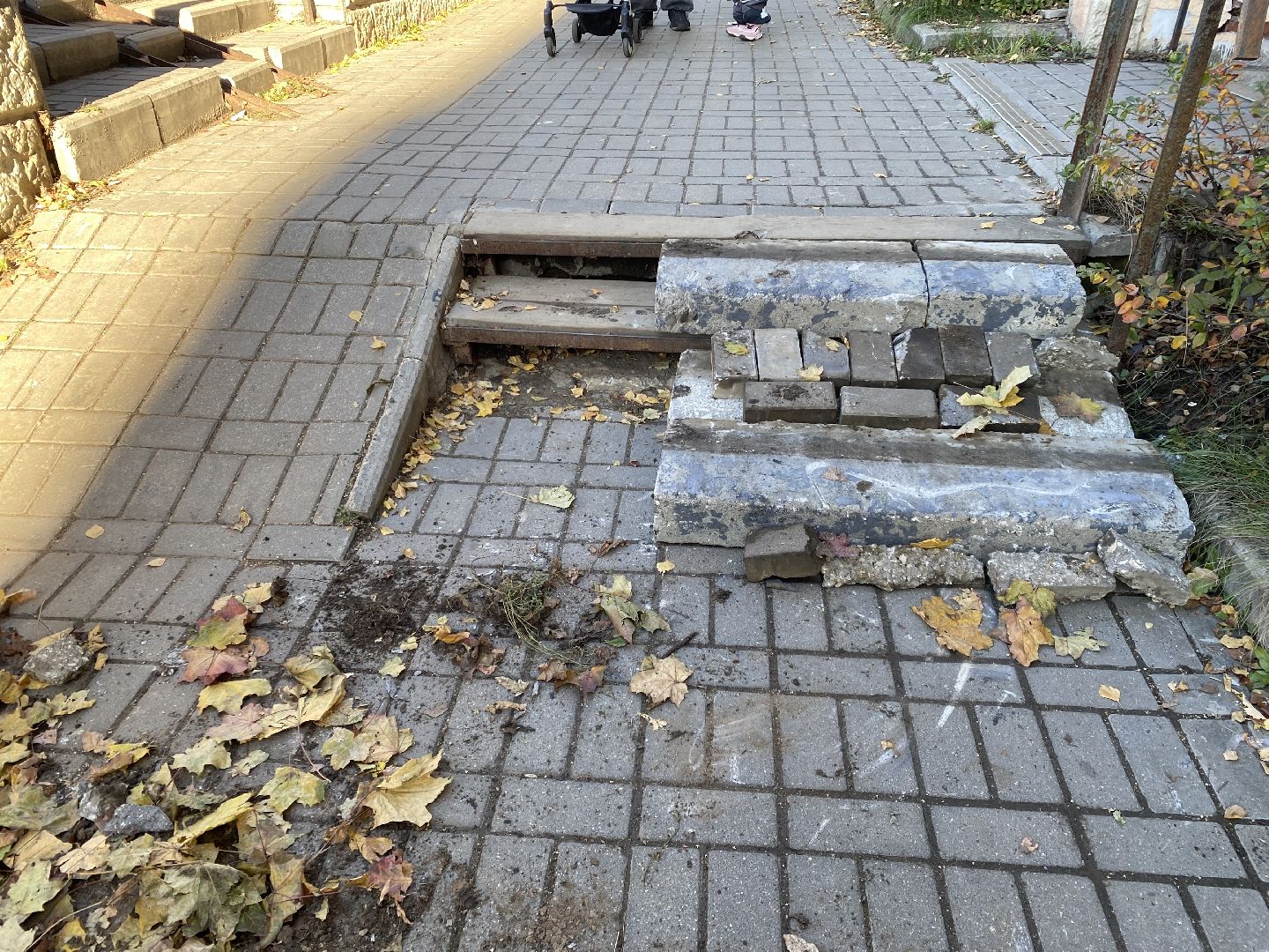 Ремонт, Дорога, Тротуар,