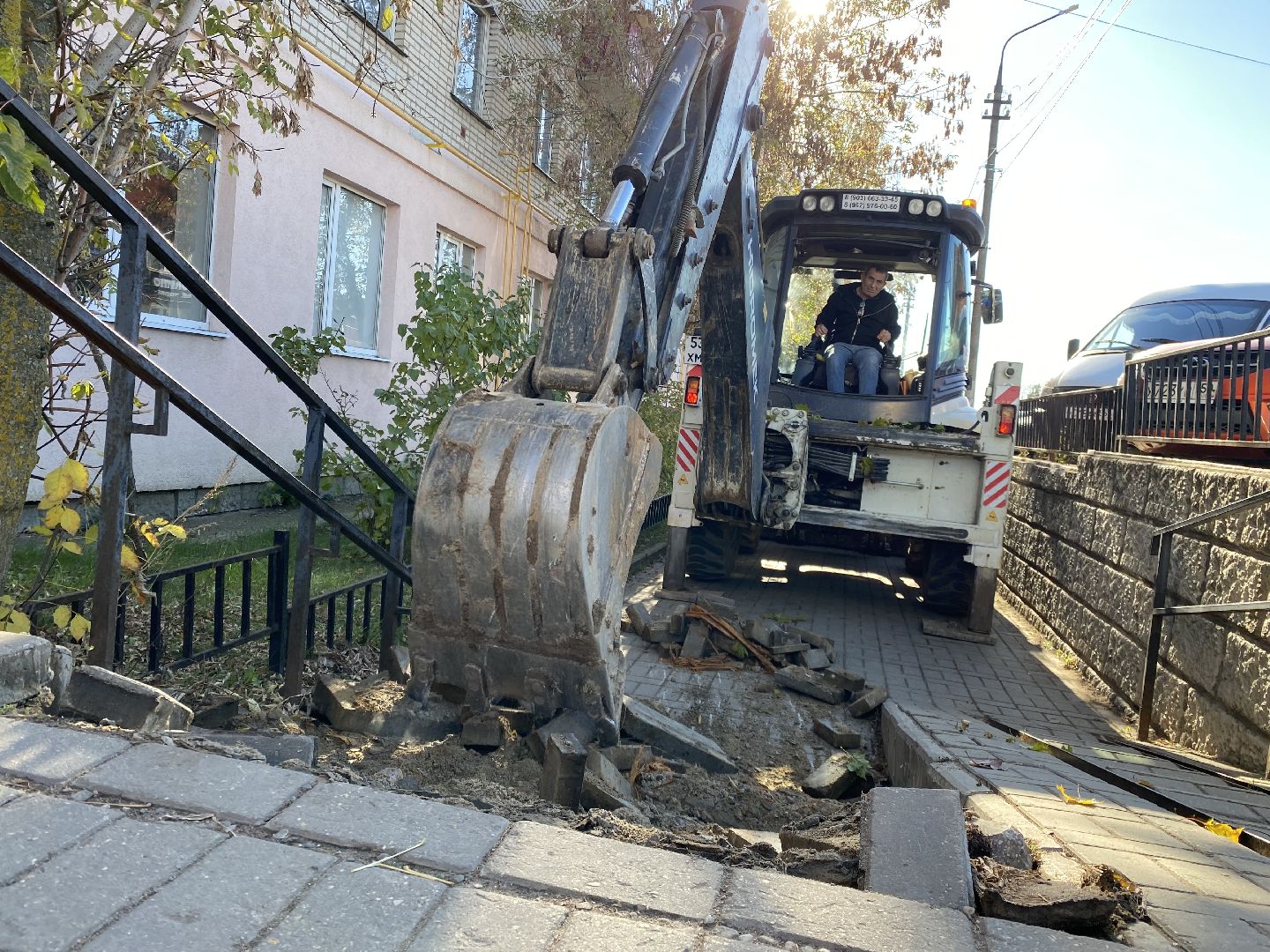 Ремонт, Дорога, Тротуар,