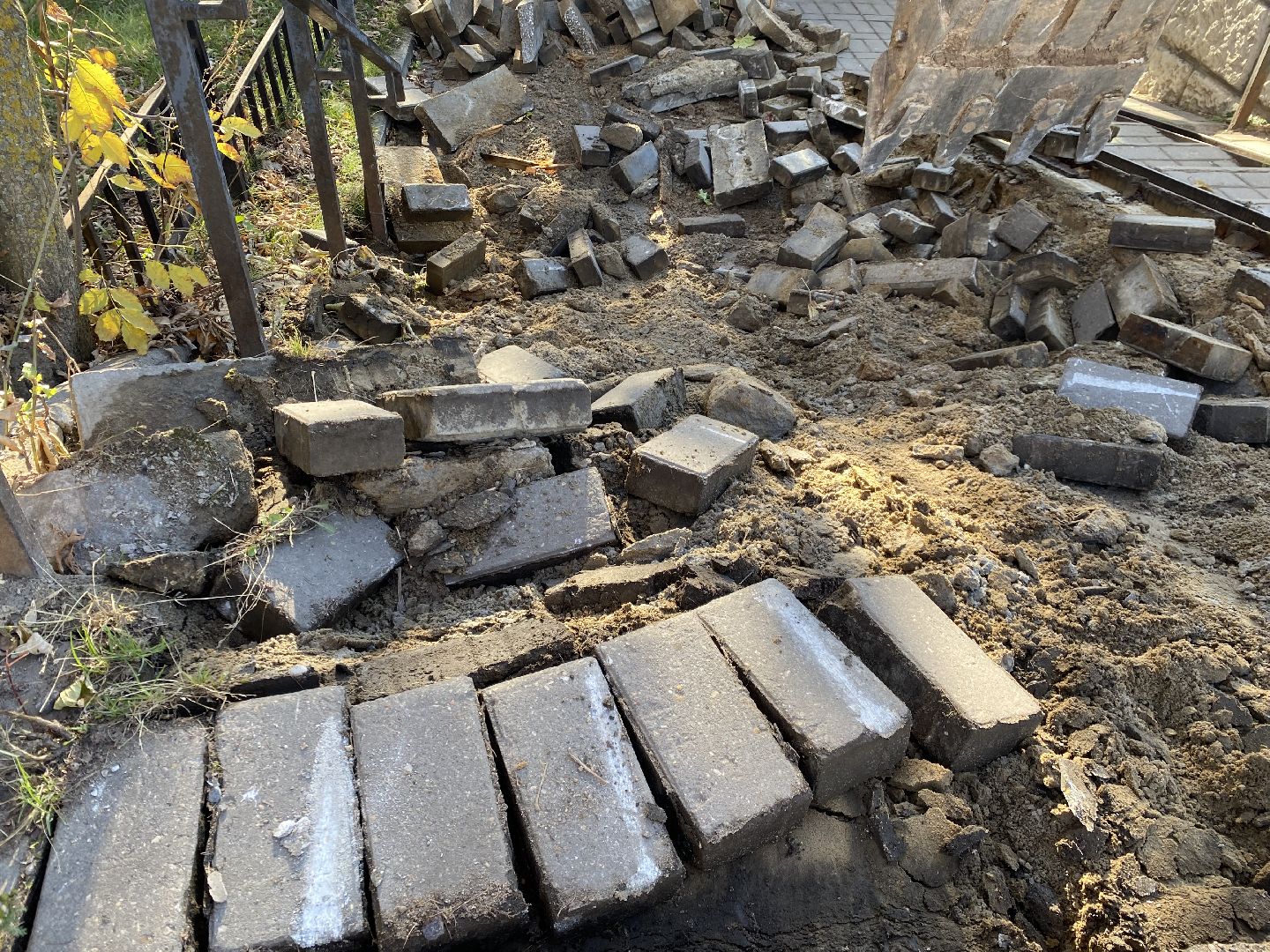 Ремонт, Дорога, Тротуар,