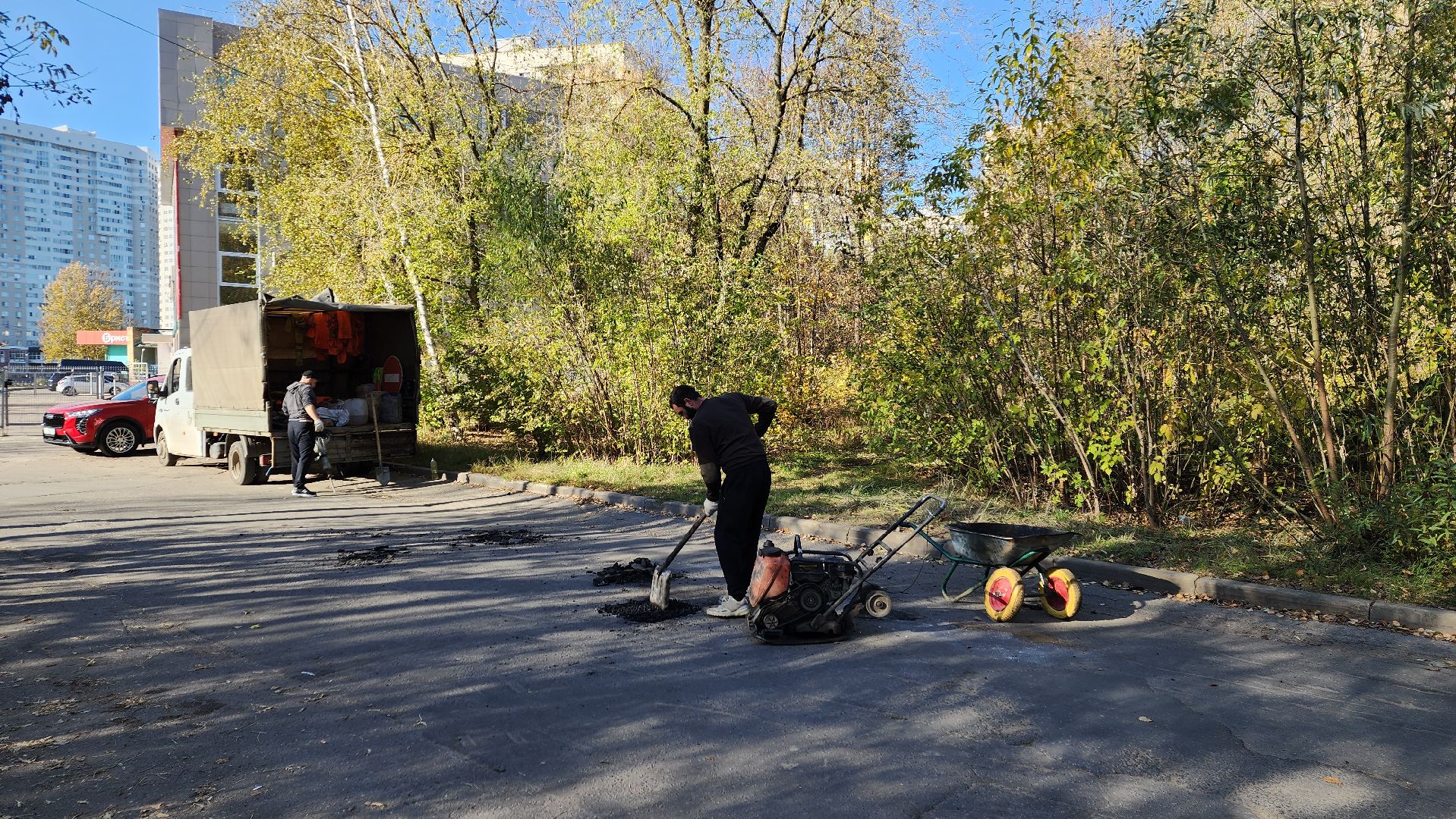 пушкино, ямочный ремонт, добродел, добродел благоустройство, дорога, дворовая территория,