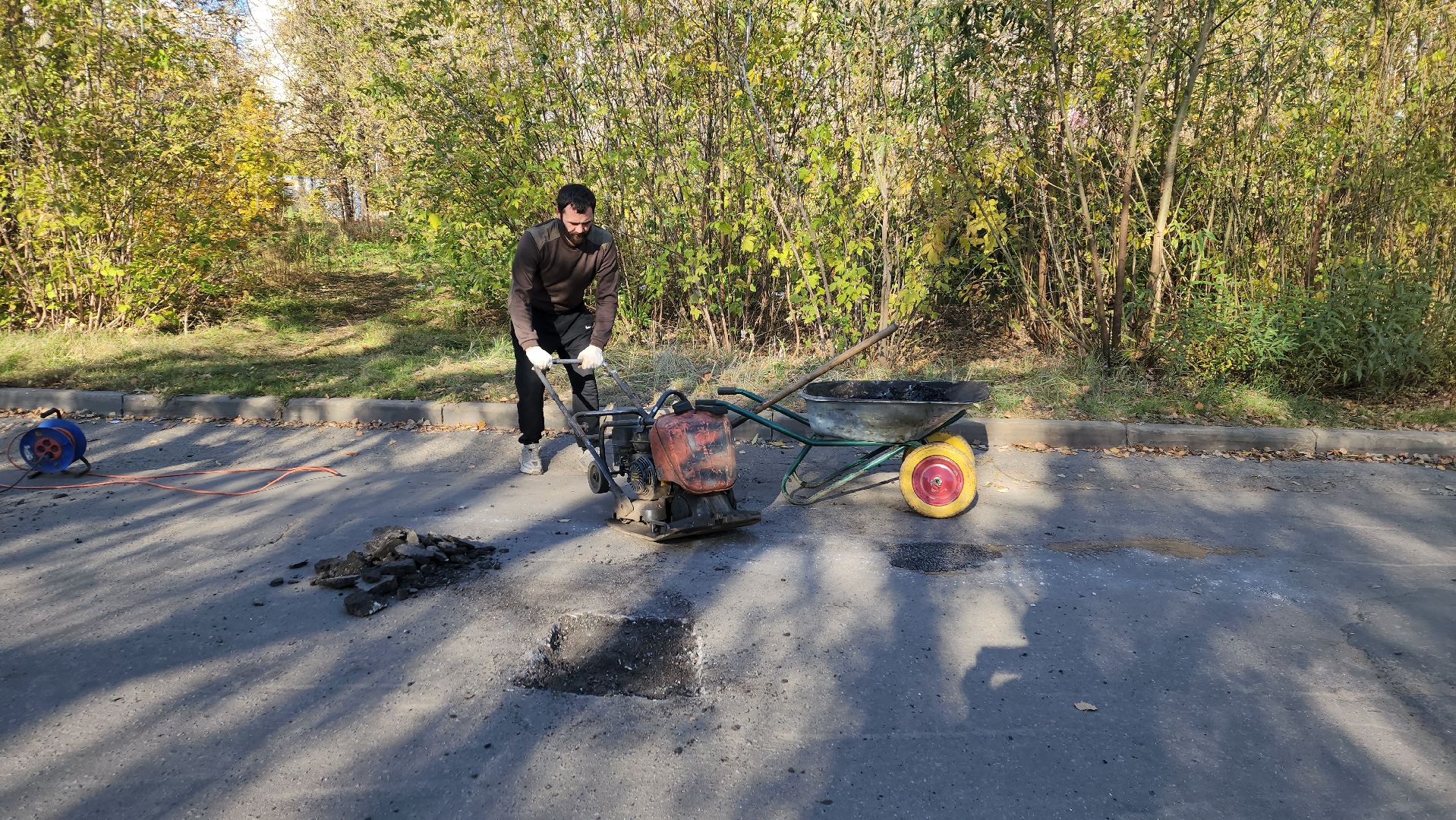 пушкино, ямочный ремонт, добродел, добродел благоустройство, дорога, дворовая территория,