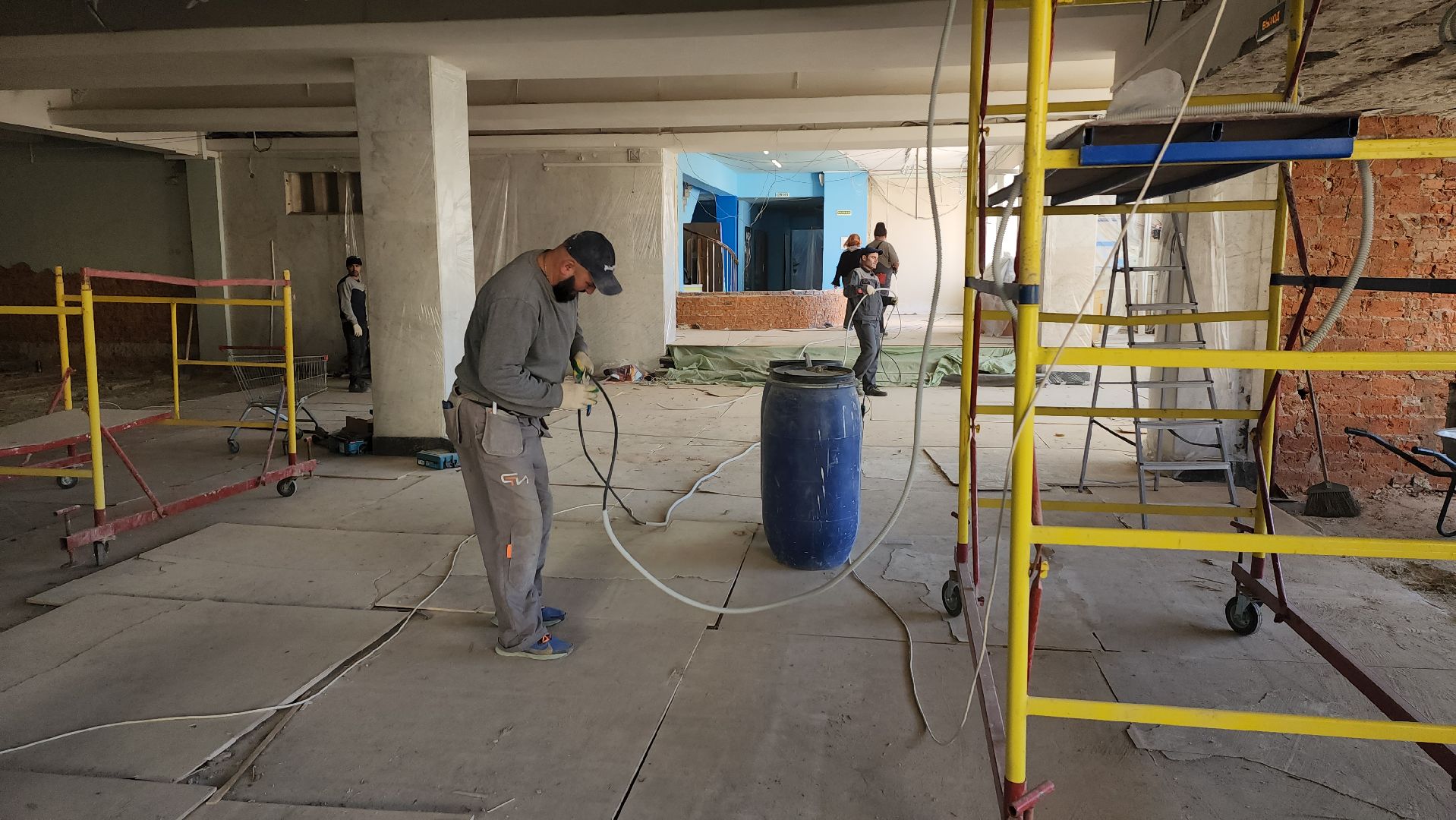 серпухов, дк россия, улица советская, редизайн фойе, ремонт дк,