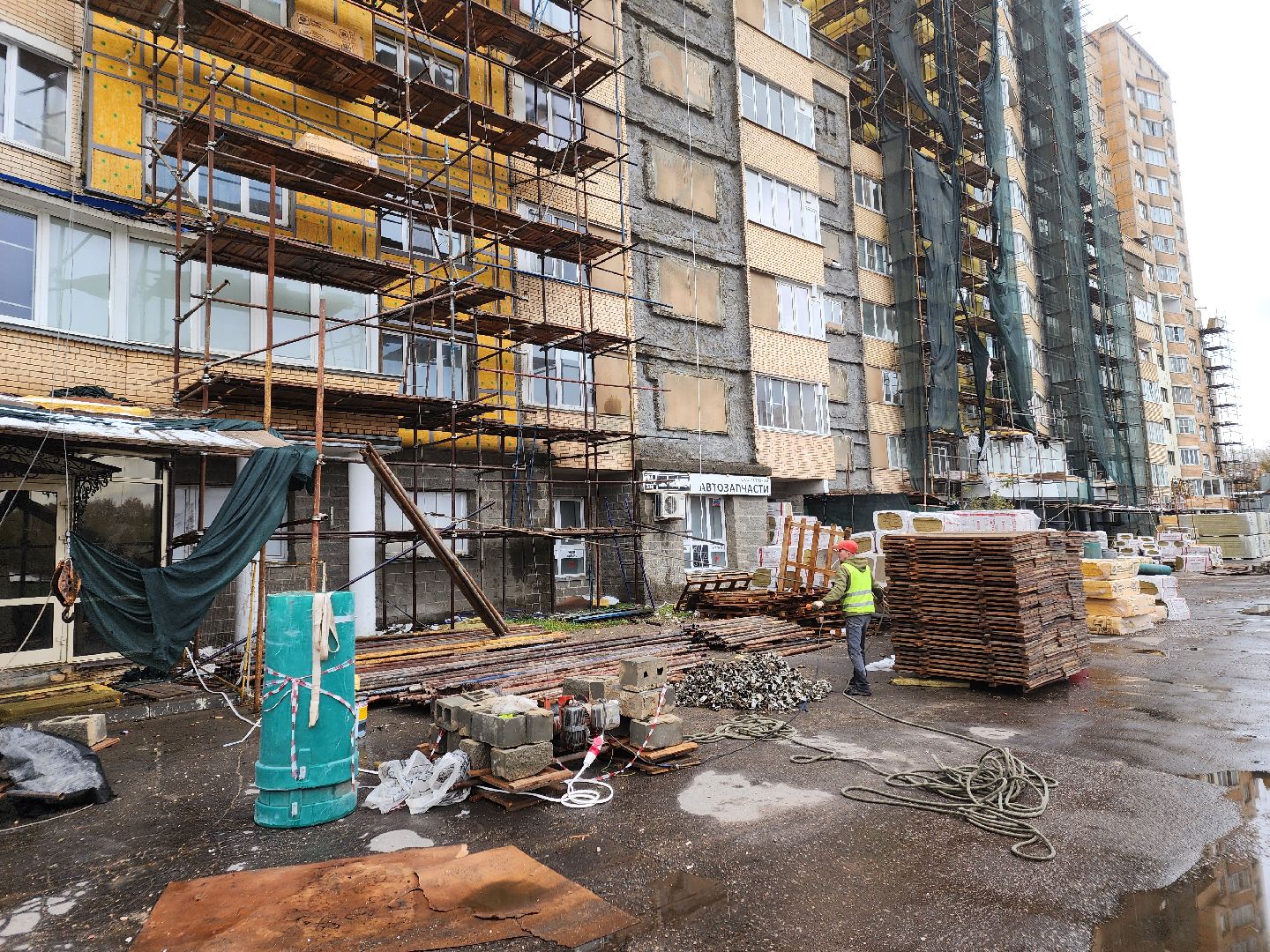 Чехов, улица Дружбы, ЖК Посейдон, капремонт фасада, реконструкция фасада, утепление, теплоизоляция, гидроизоляция, фонд капремонта мо,