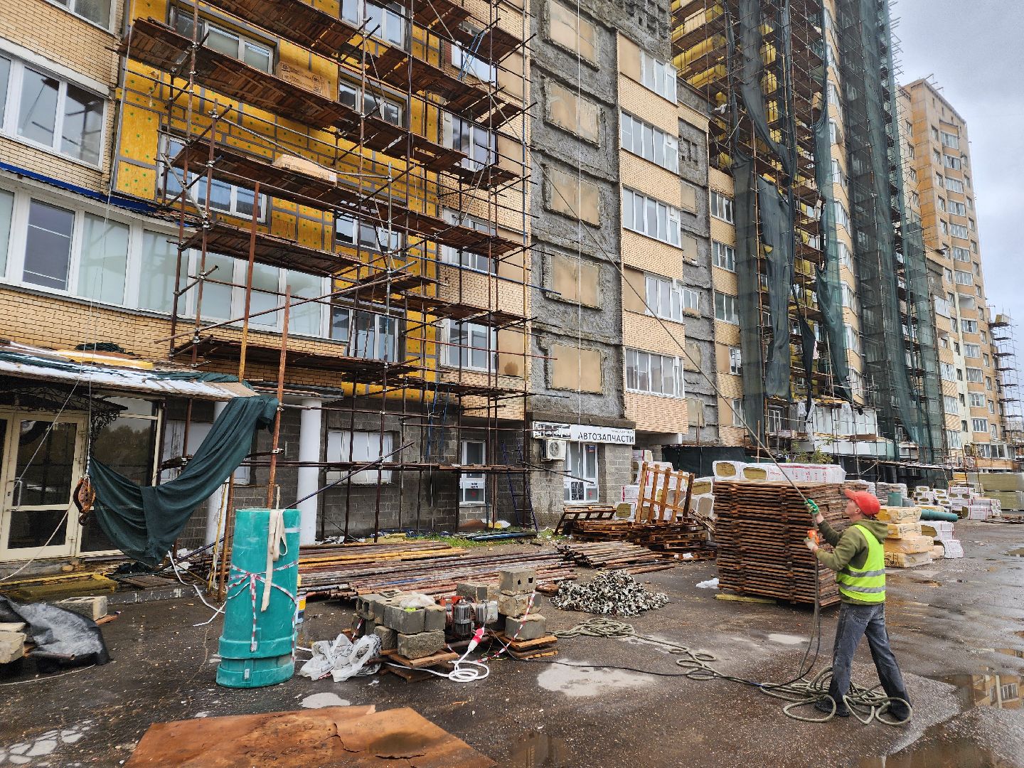 Чехов, улица Дружбы, ЖК Посейдон, капремонт фасада, реконструкция фасада, утепление, теплоизоляция, гидроизоляция, фонд капремонта мо,