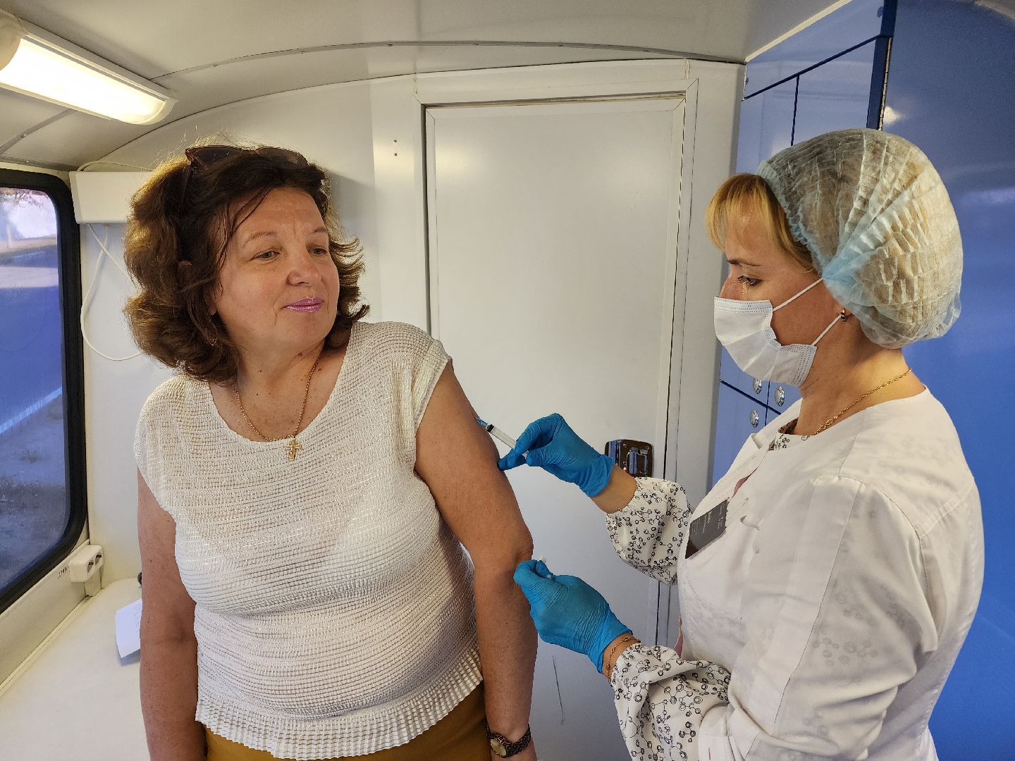 Чехов, передвижной фап, мобильный медицинский пункт, фельдшерско-акушерский пункт, вакцинация от гриппа, прививки от пневмонии,