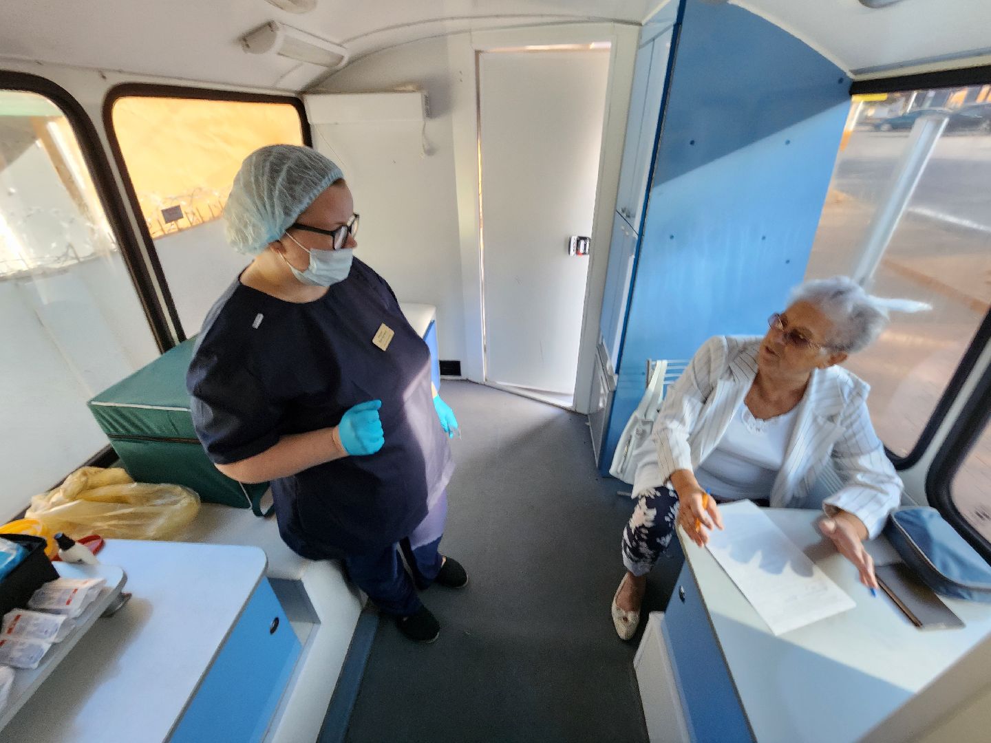 Чехов, передвижной фап, мобильный медицинский пункт, фельдшерско-акушерский пункт, вакцинация от гриппа, прививки от пневмонии,