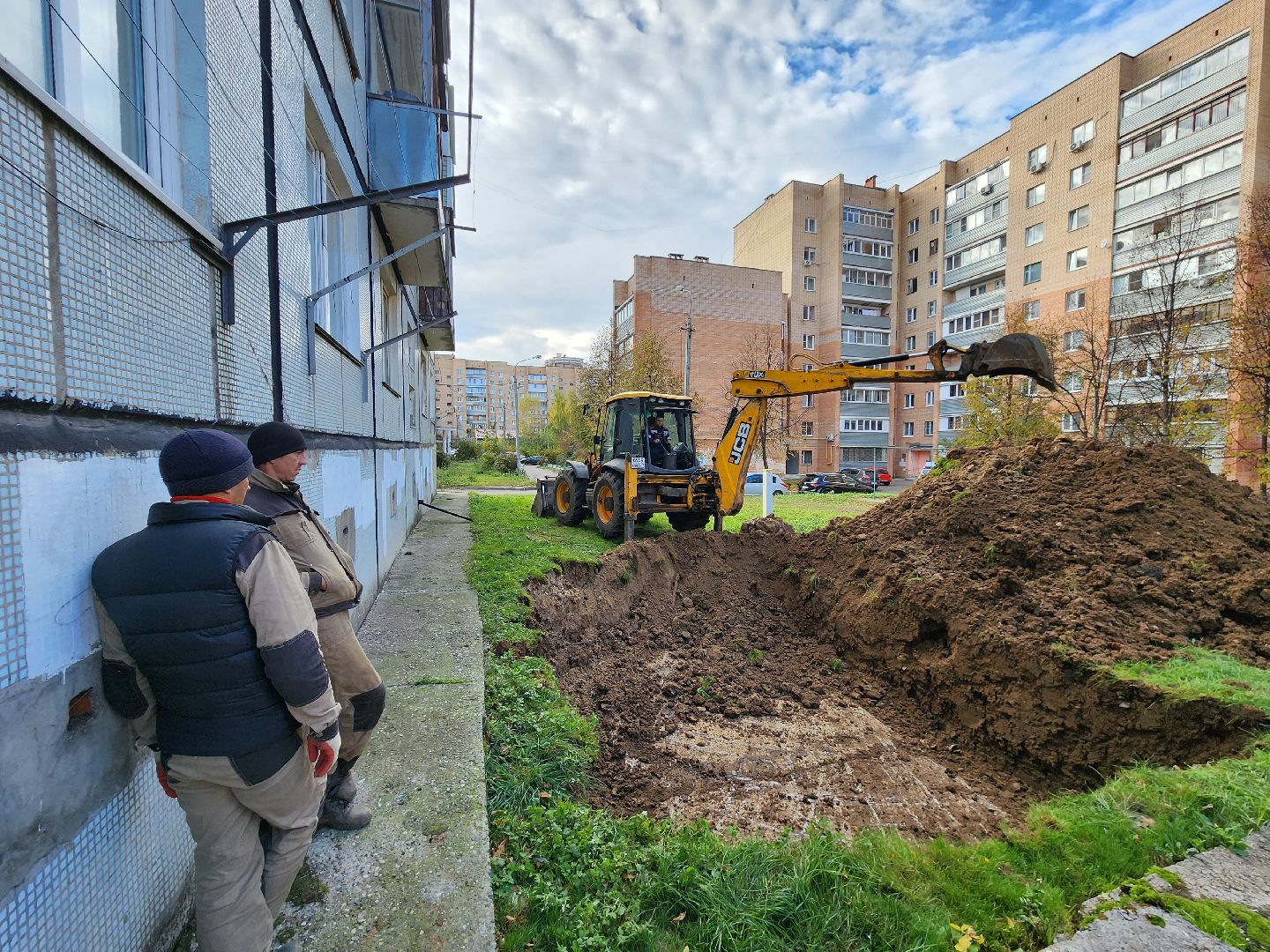 Чехов, улица Чехова, ремонт теплосети, аварийные работы, теплоснабжение, пуск отопления, мп жкх чеховского района,