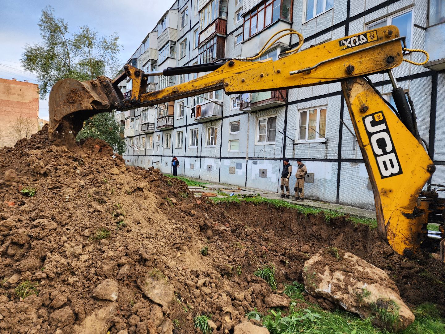 Чехов, улица Чехова, ремонт теплосети, аварийные работы, теплоснабжение, пуск отопления, мп жкх чеховского района,