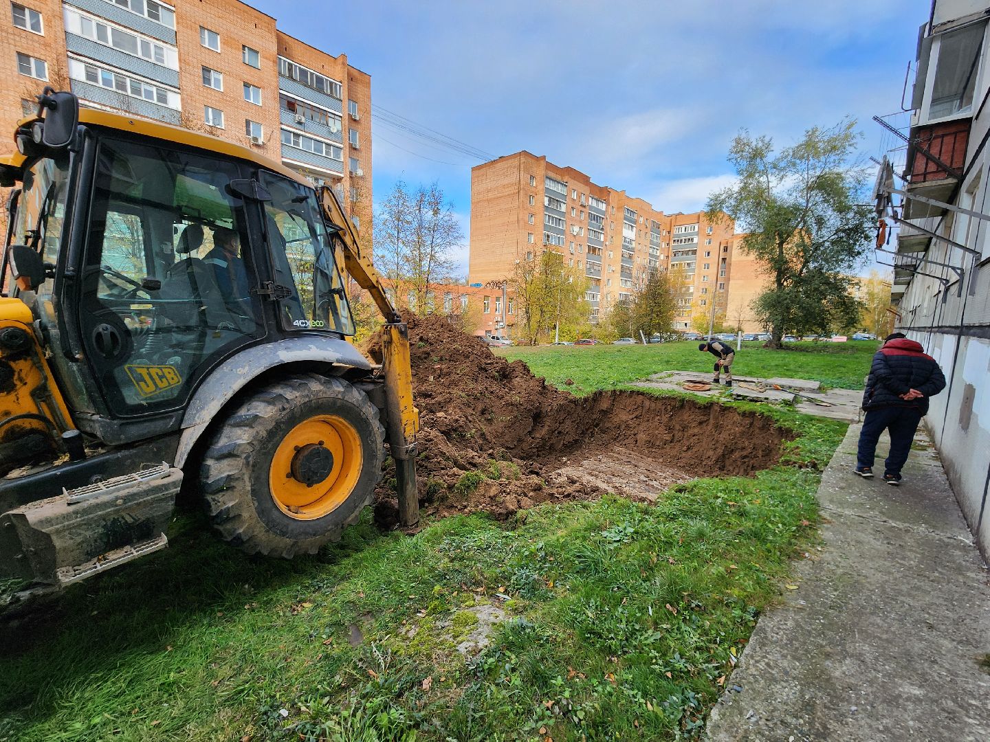 Чехов, улица Чехова, ремонт теплосети, аварийные работы, теплоснабжение, пуск отопления, мп жкх чеховского района,