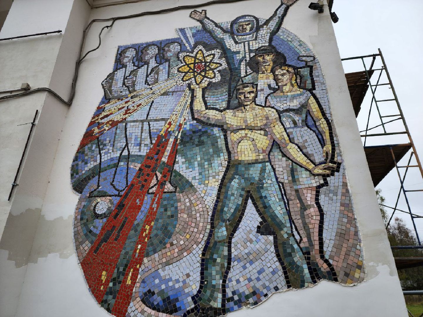 руза, рузский городской округ, подмосковье, дом культуры, ремонт фасада, косметический ремонт, строительство, местный дом культуры,