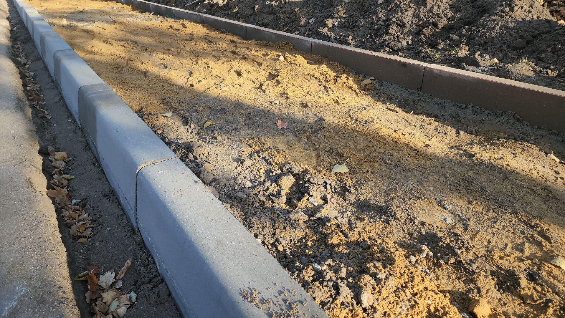 кашира, тротуар, строительство тротуара,