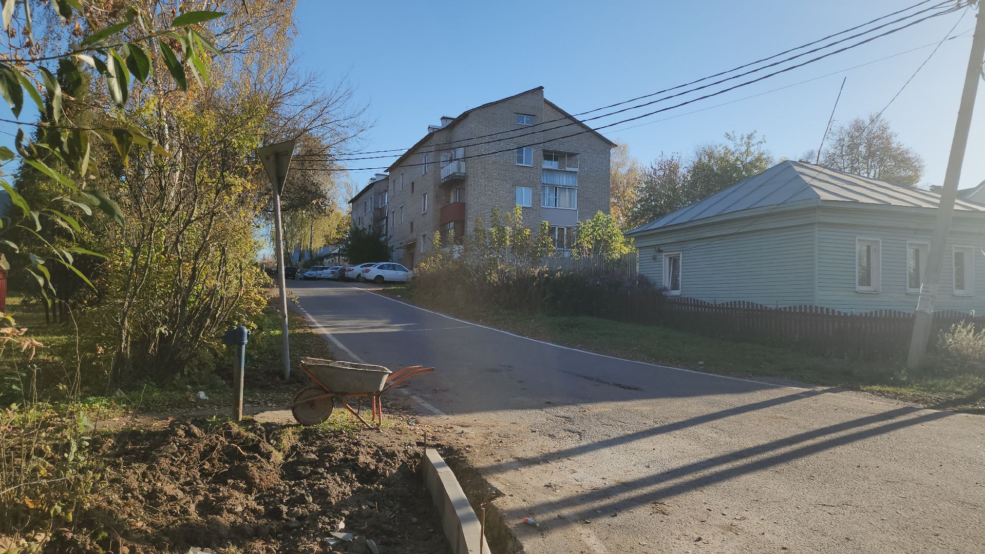 кашира, тротуар, строительство тротуара,