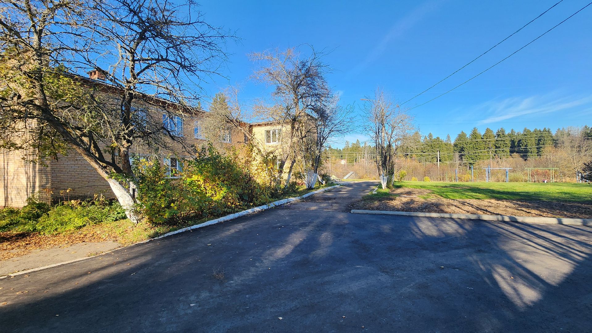 Солнечногорск, поселок Смирновка, Школа Солнечная, благоустройство, новый асфальт,