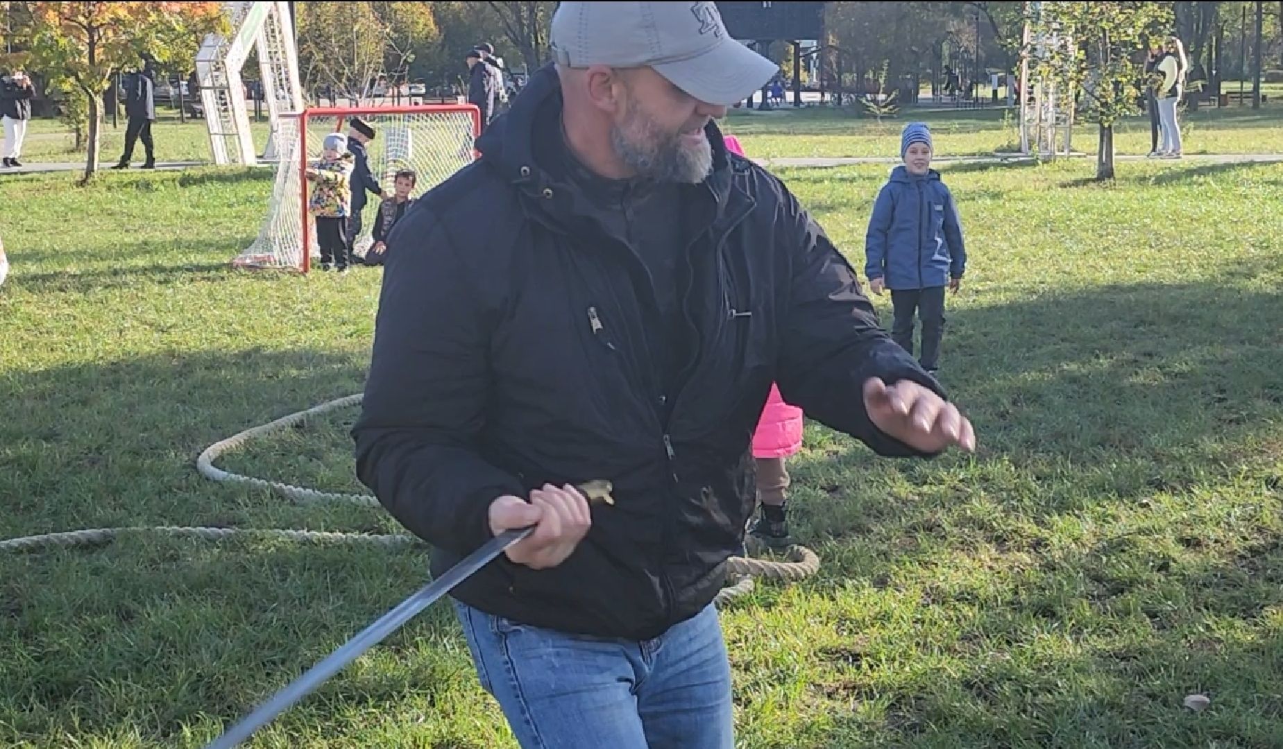 Долгопрудный, центральный парк, казачество, день отца,фланкировка, мастер-класс,