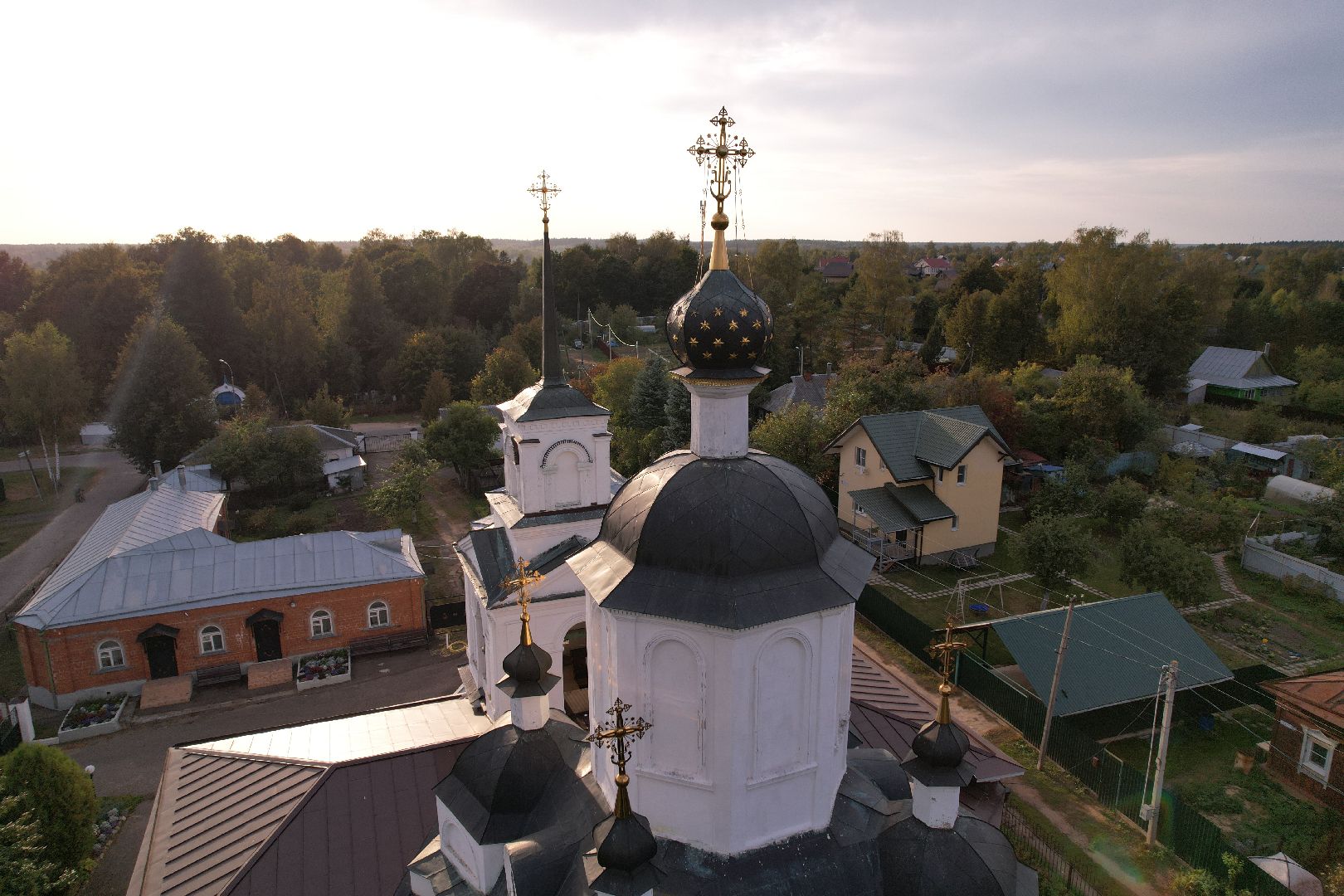 видео с коптера, руза, церковь,