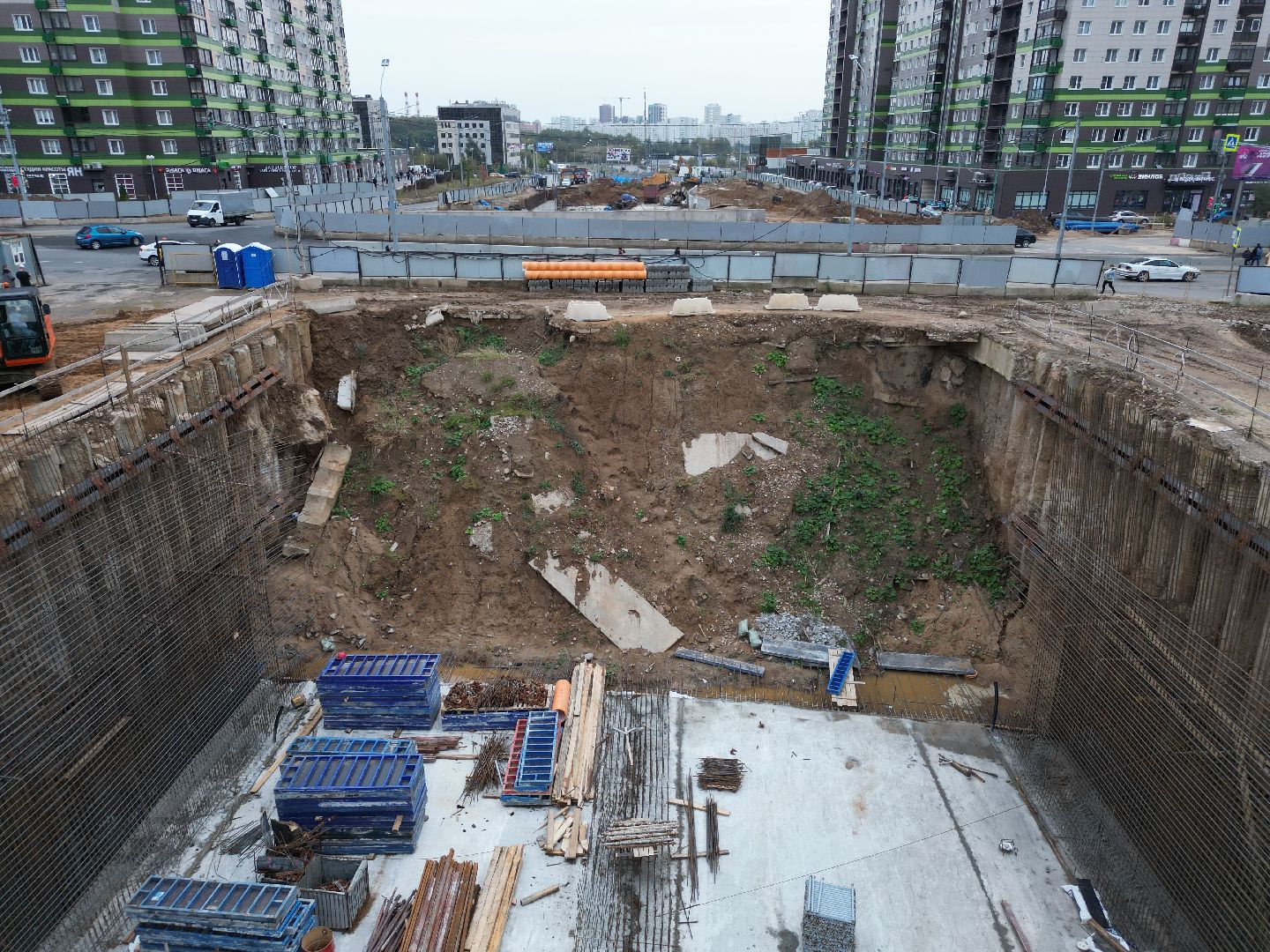 видео с коптера, красногорск, строительство, дороги, реконструкция,