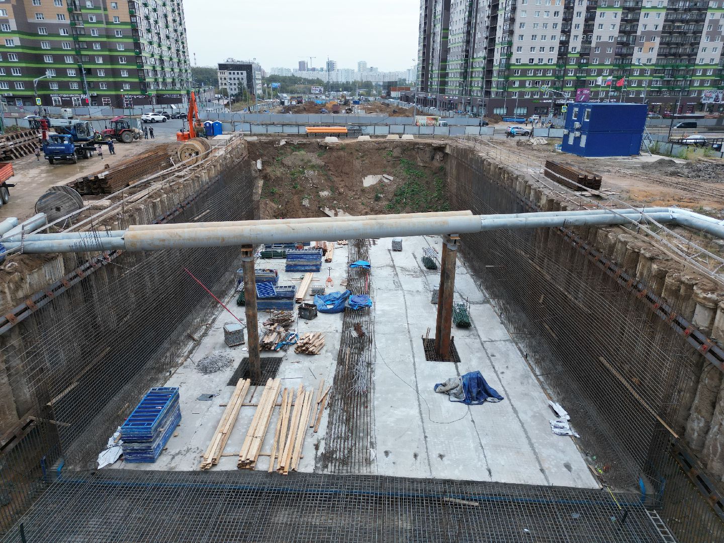 видео с коптера, красногорск, строительство, дороги, реконструкция,