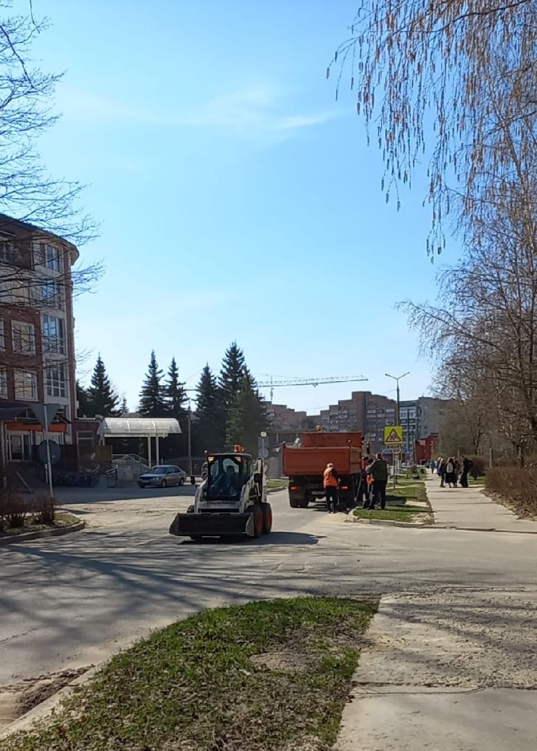 чистота, комфортная среда, Протвино, коммунальщики, весна, субботники