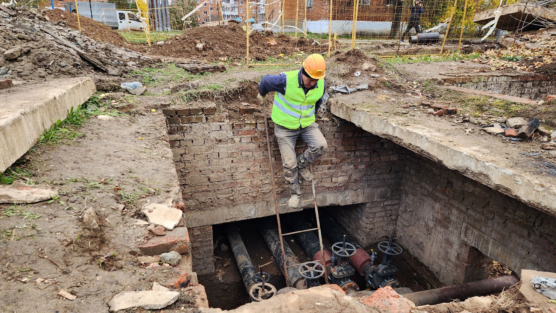 теплотрасса, ремонтные работы, жкх,