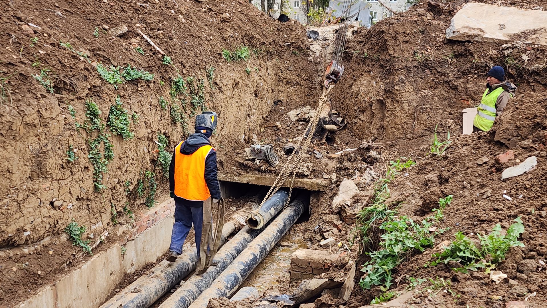 теплотрасса, ремонтные работы, жкх,