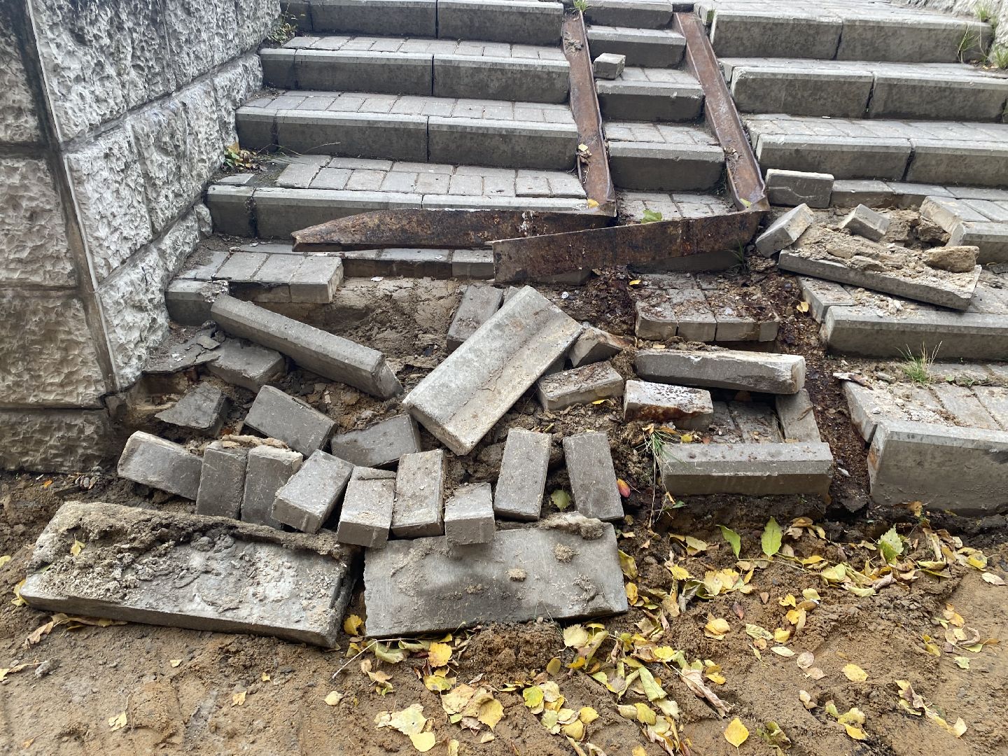 Ремонт, Поликлиника, Тротуар,