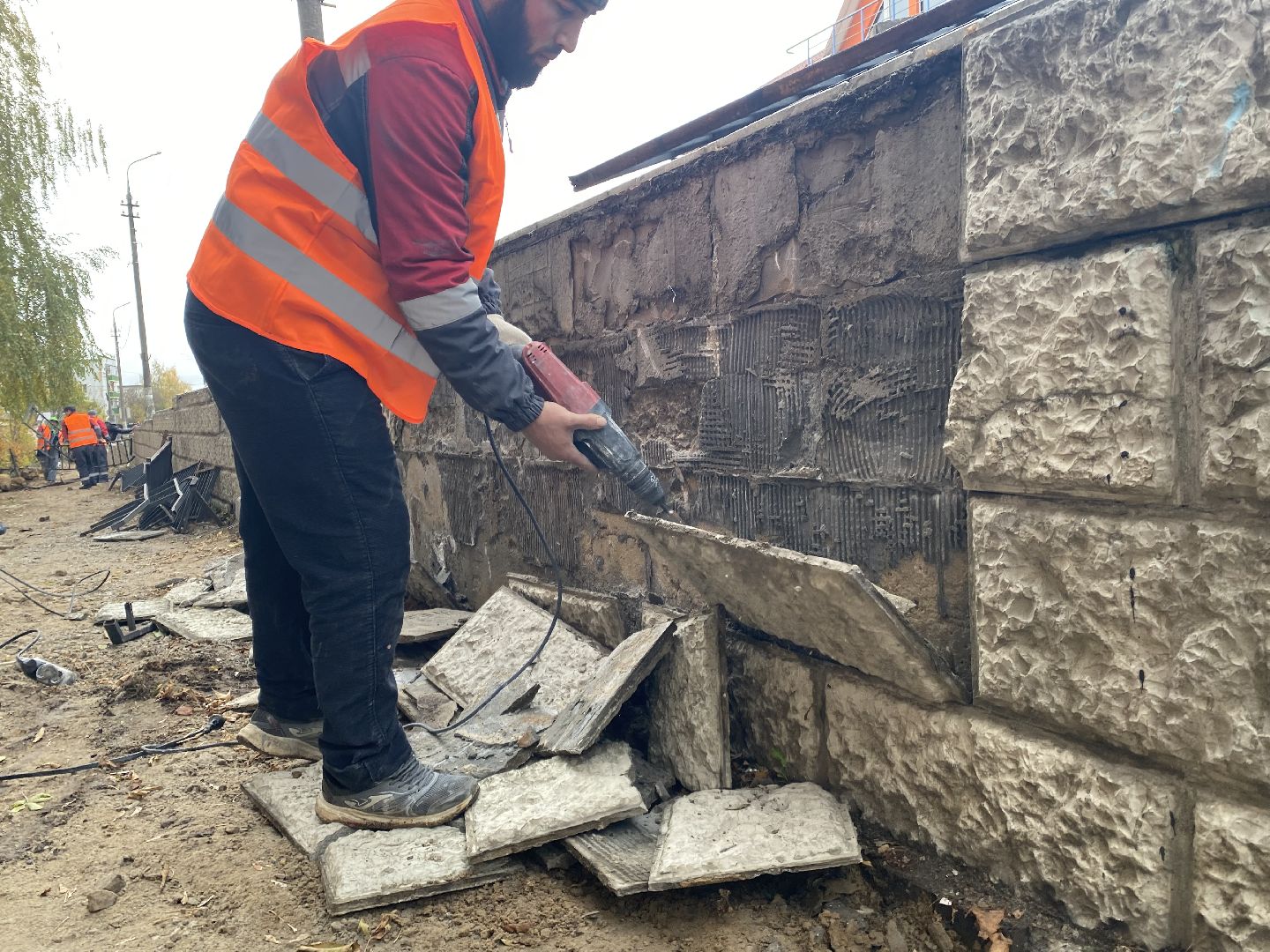 Ремонт, Поликлиника, Тротуар,