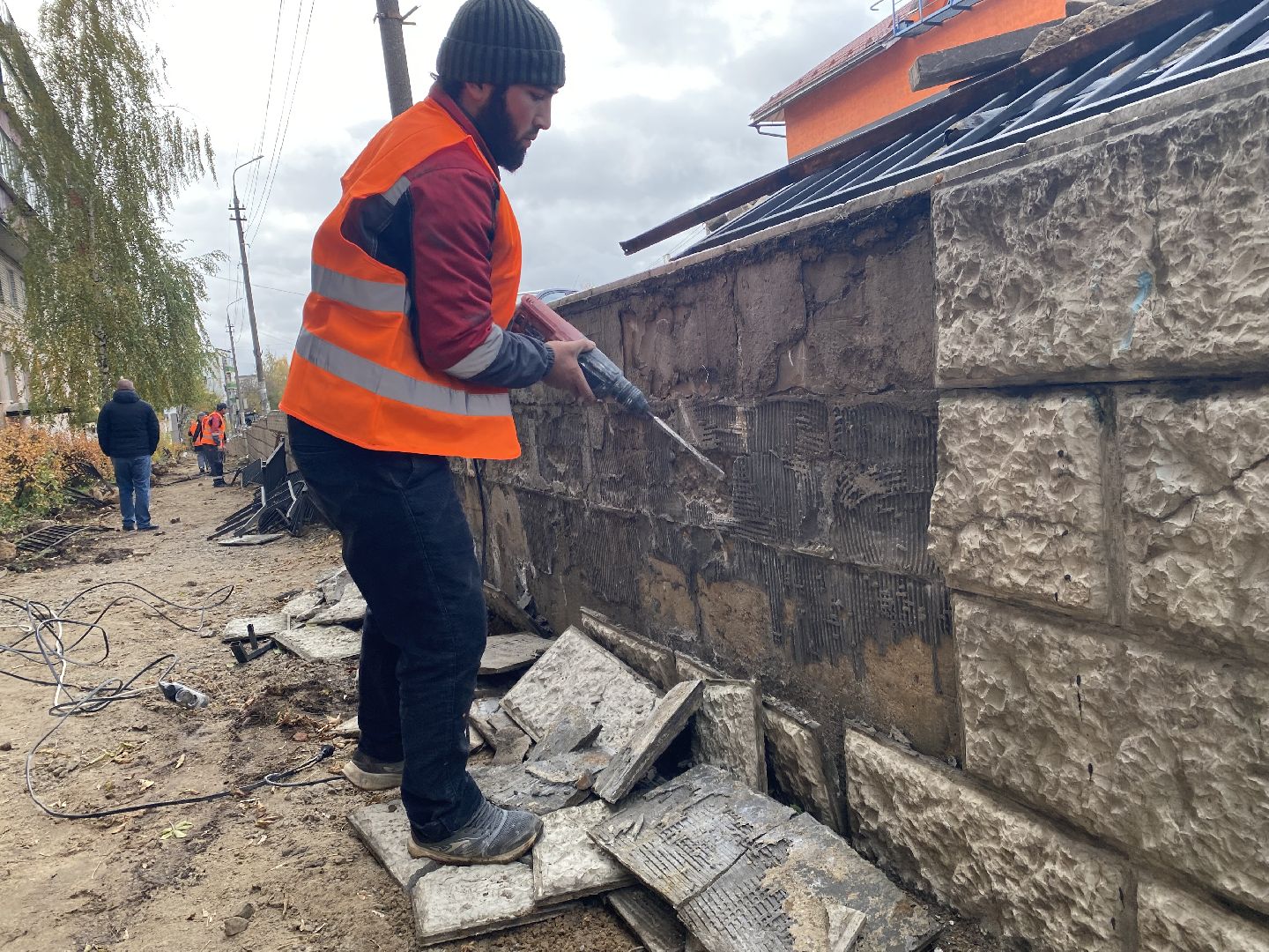 Ремонт, Поликлиника, Тротуар,