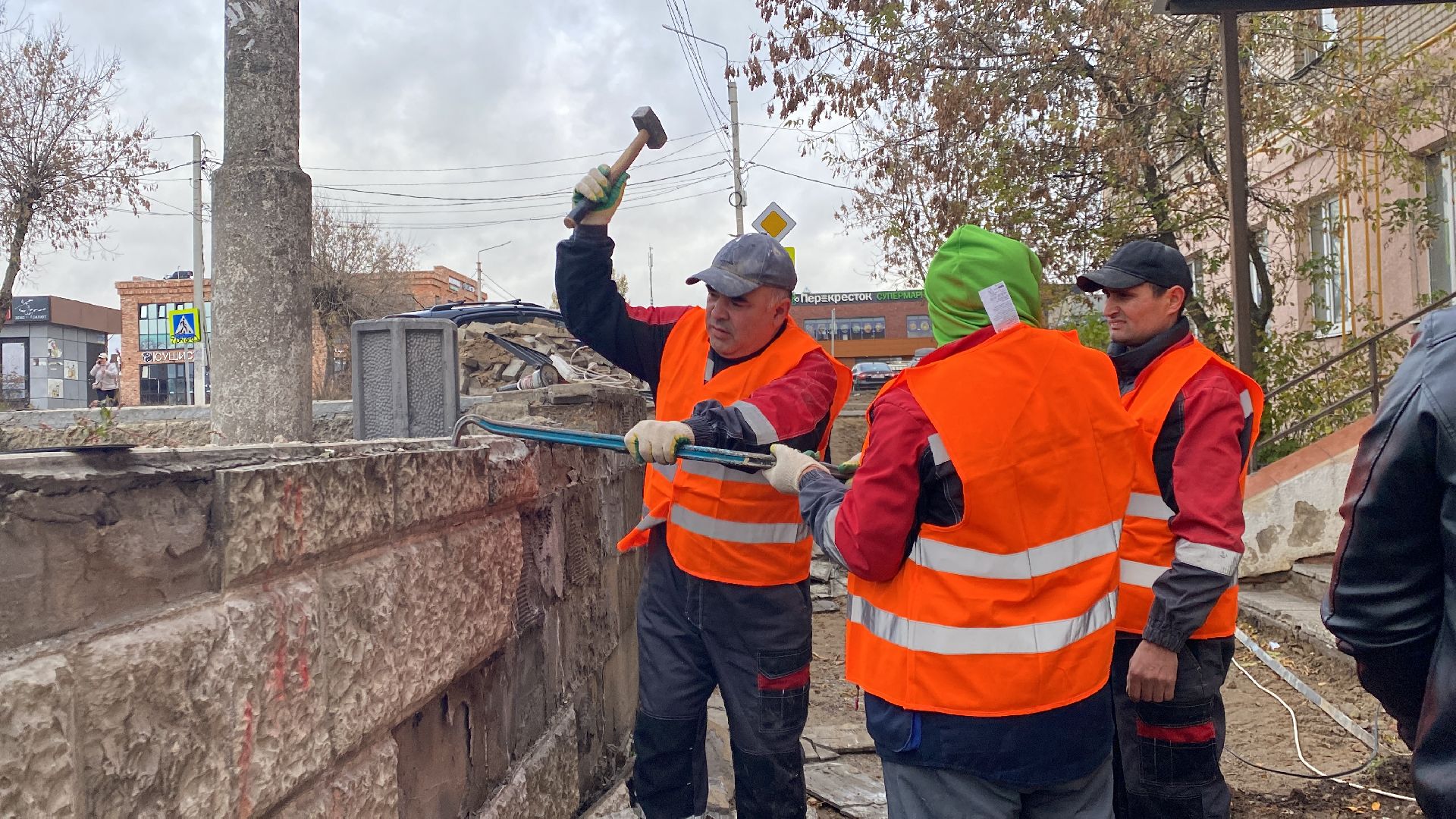 Ремонт, Поликлиника, Тротуар,