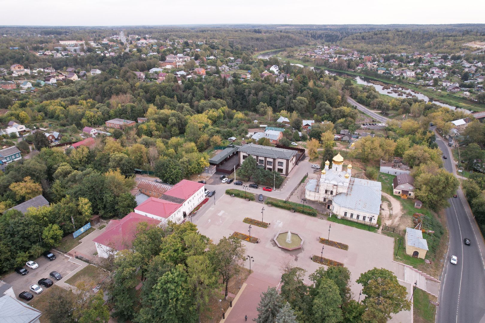 видео с коптера, руза, музей, культура,