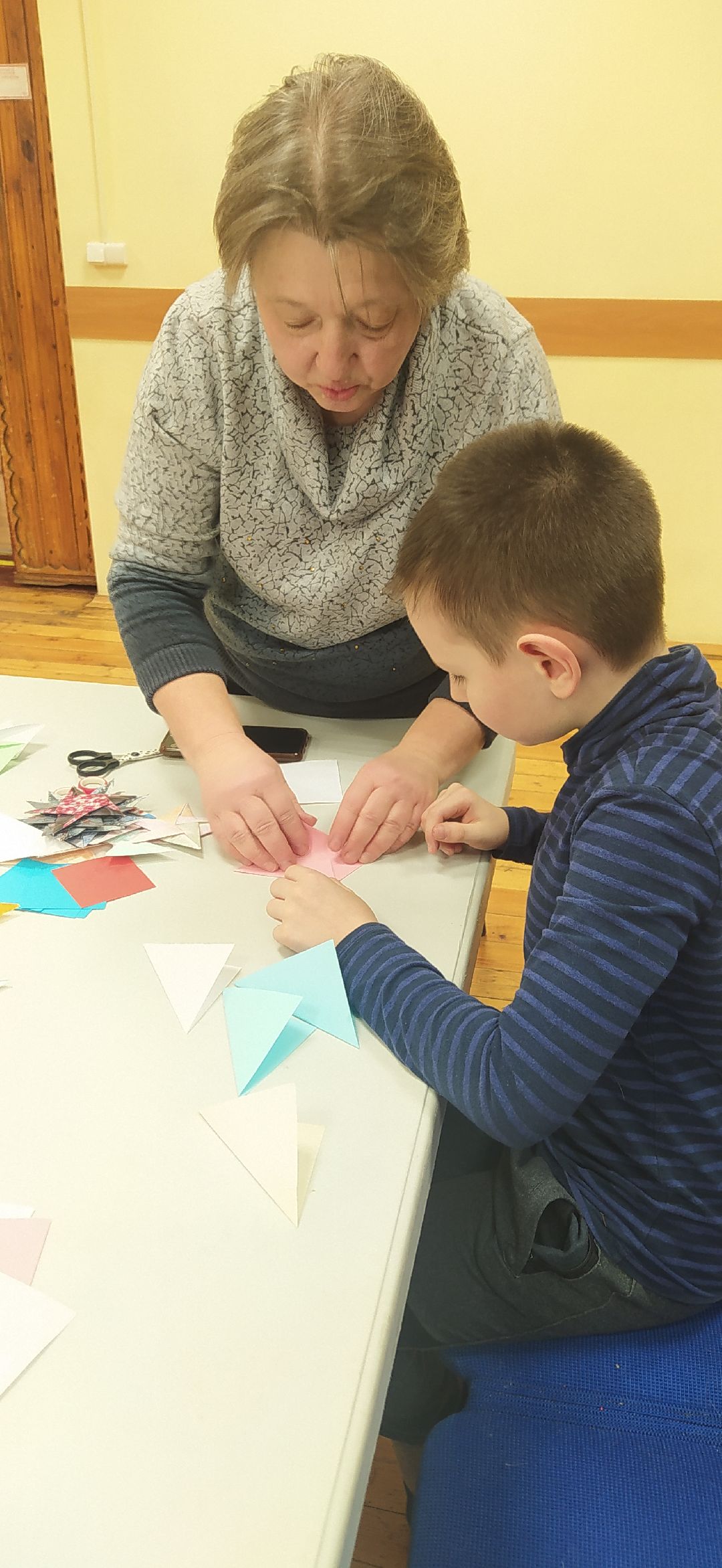Образование, дети, оригами, звезда, Щёлково