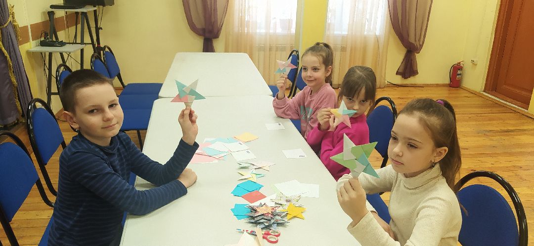 Образование, дети, оригами, звезда, Щёлково
