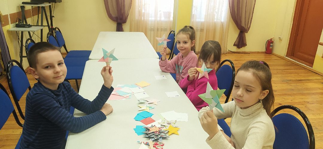 Образование, дети, оригами, звезда, Щёлково