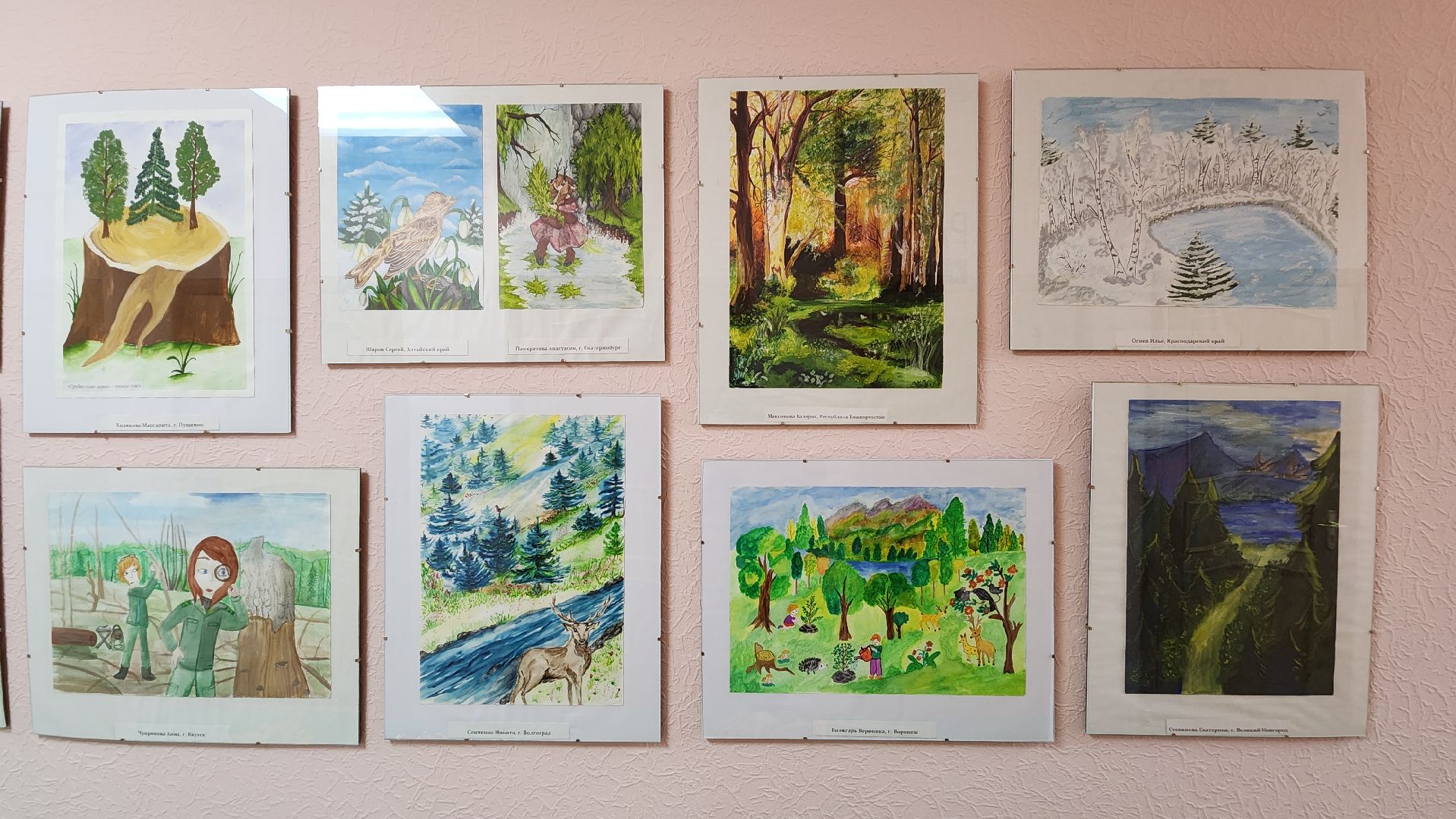 пушкино, леса, конкурс, конкурсы рисунков, дети россии, всероссийский конкурс, экспозиция,