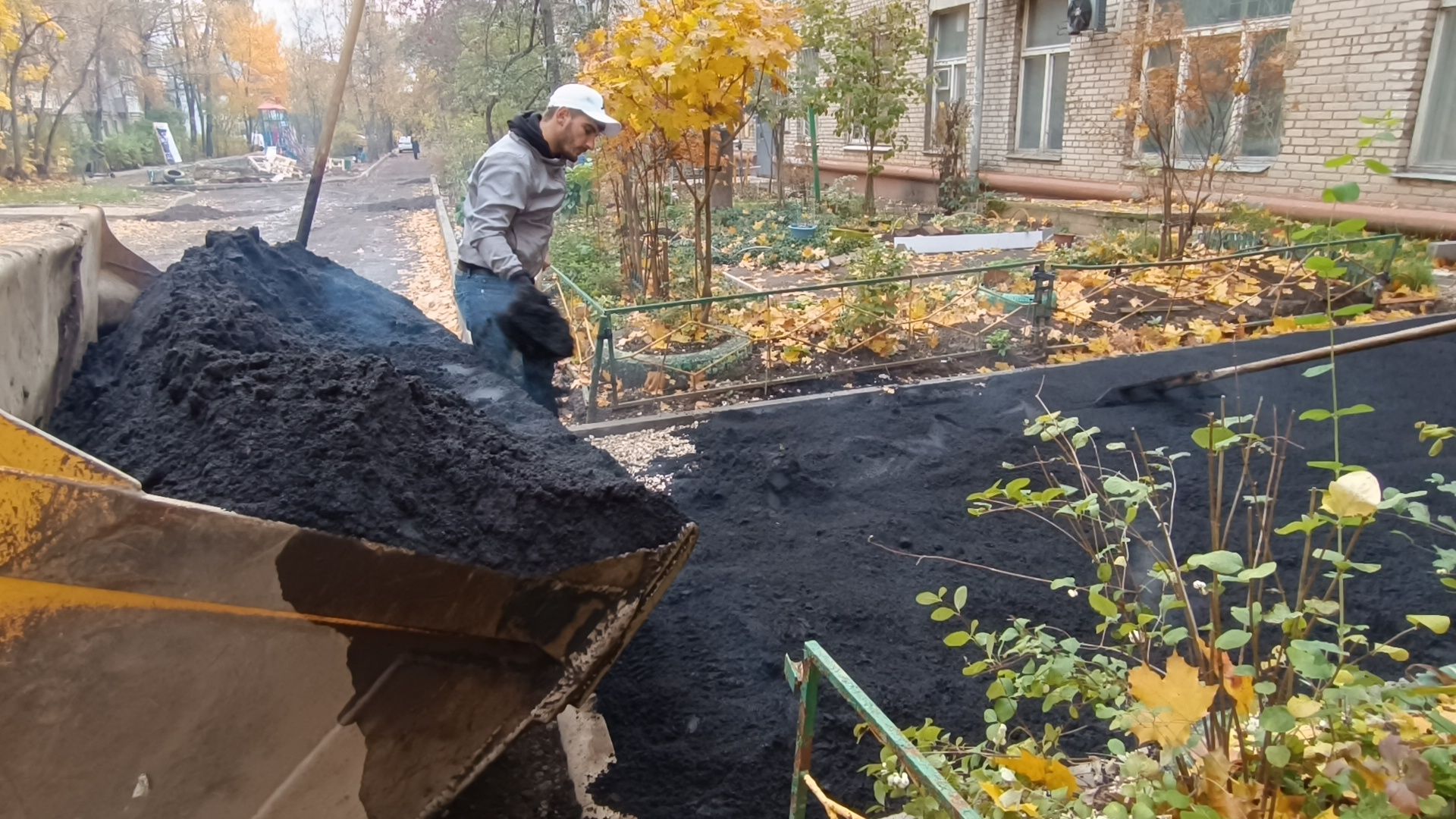 благоустройство дворов, лобня, укладка асфальта,