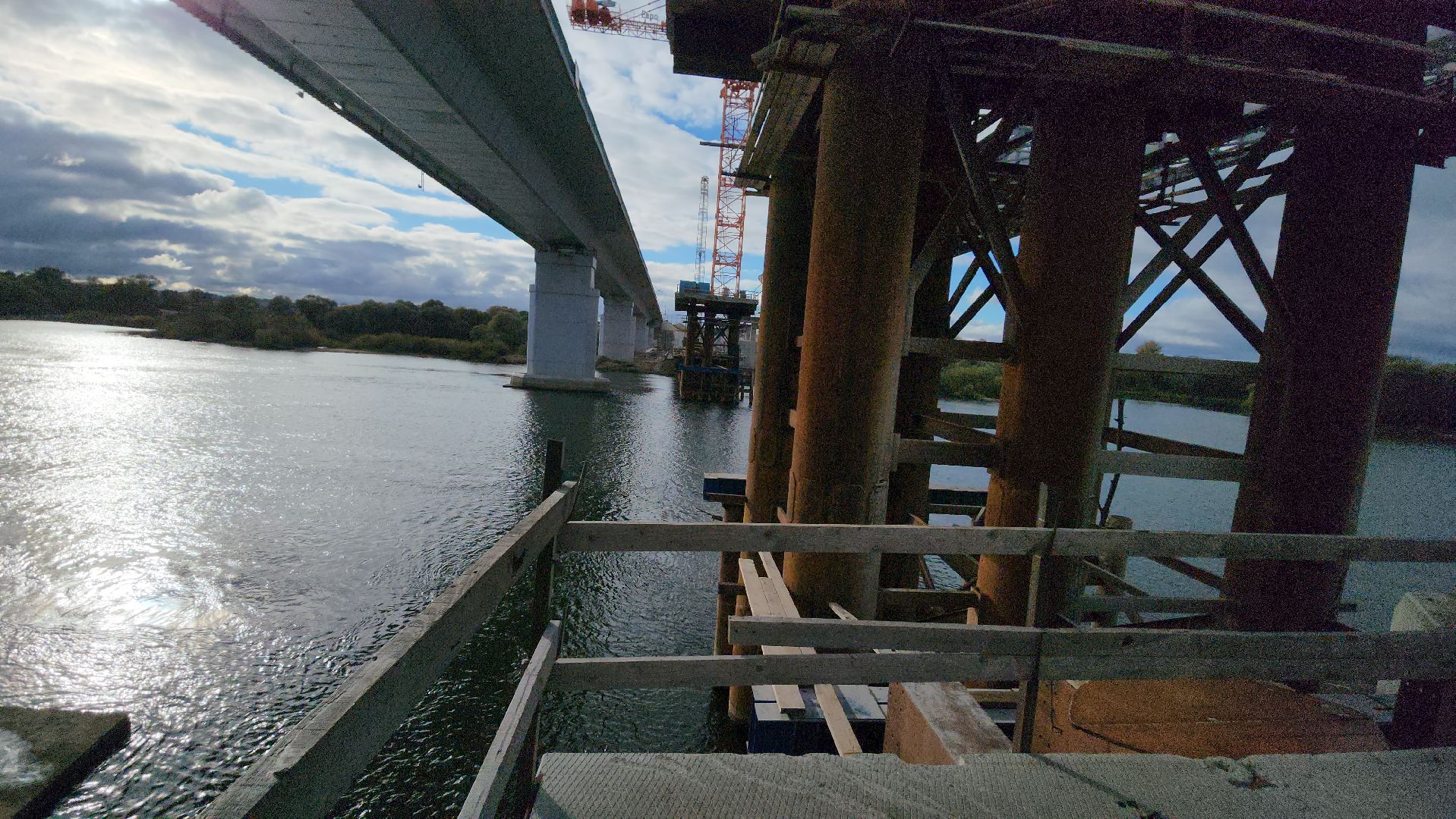 серпухов, река ока, мост через оку, строительство моста, федеральная трасса М2,