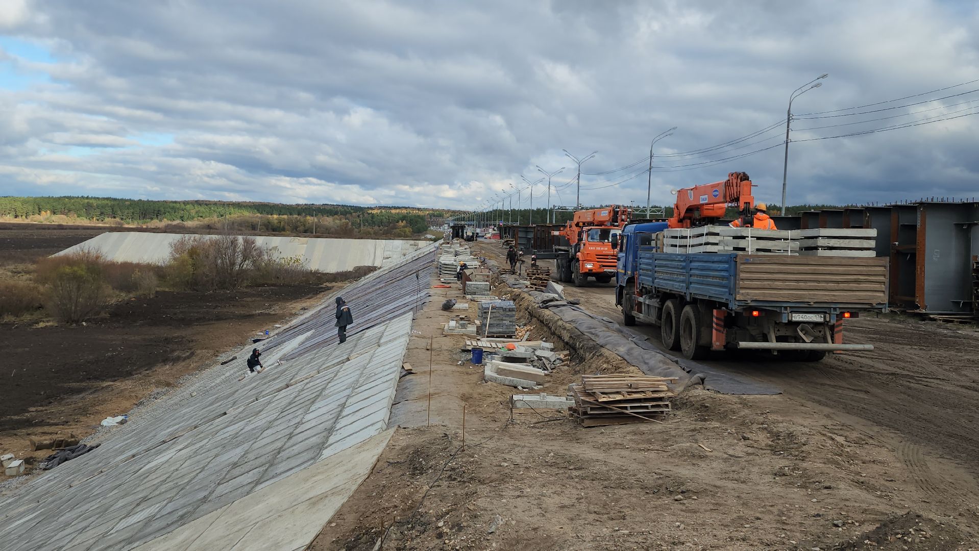серпухов, река ока, мост через оку, строительство моста, федеральная трасса М2,