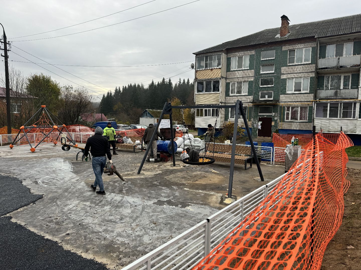 шаховская, противоударное покрытие, детская площадка,