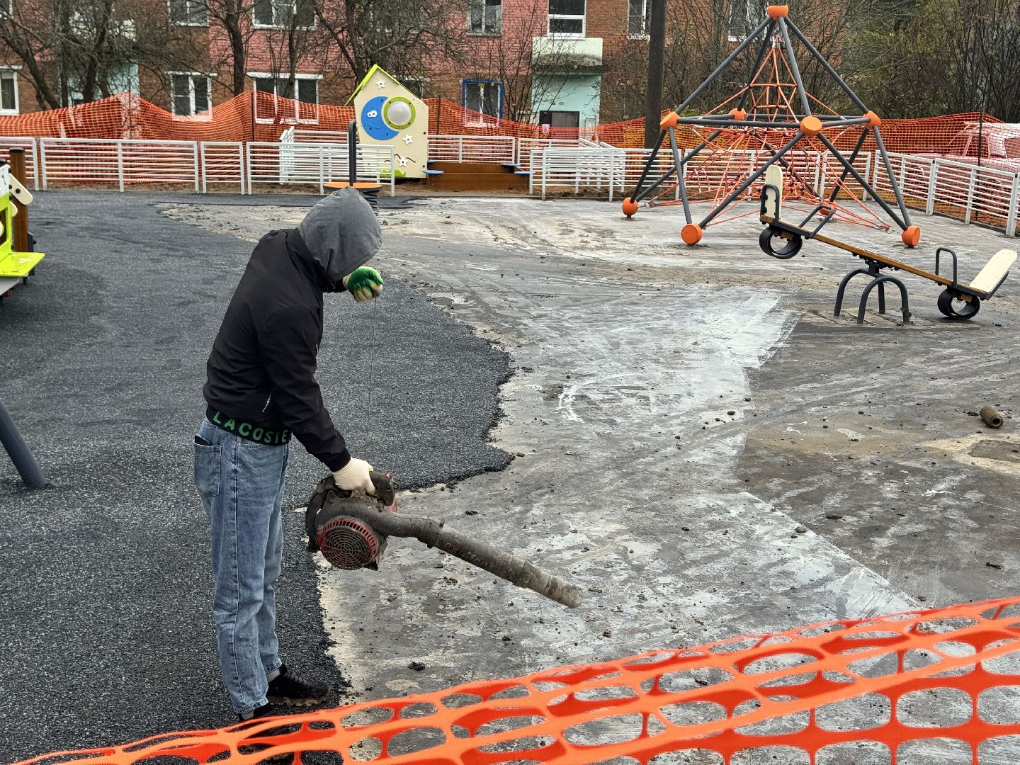 шаховская, противоударное покрытие, детская площадка,