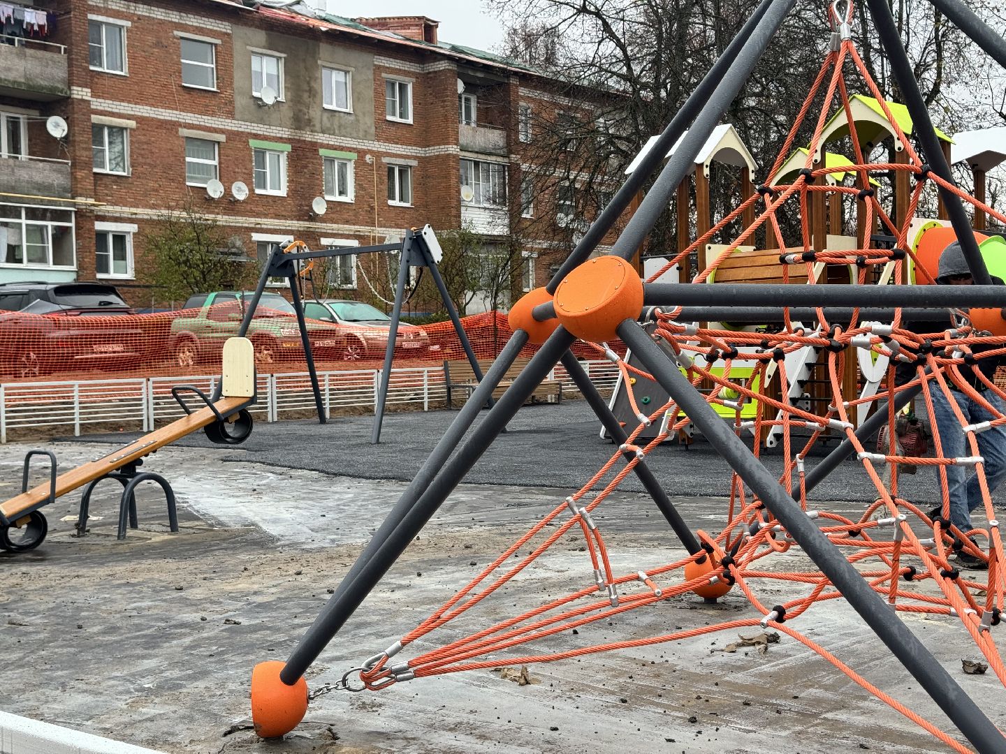 шаховская, противоударное покрытие, детская площадка,