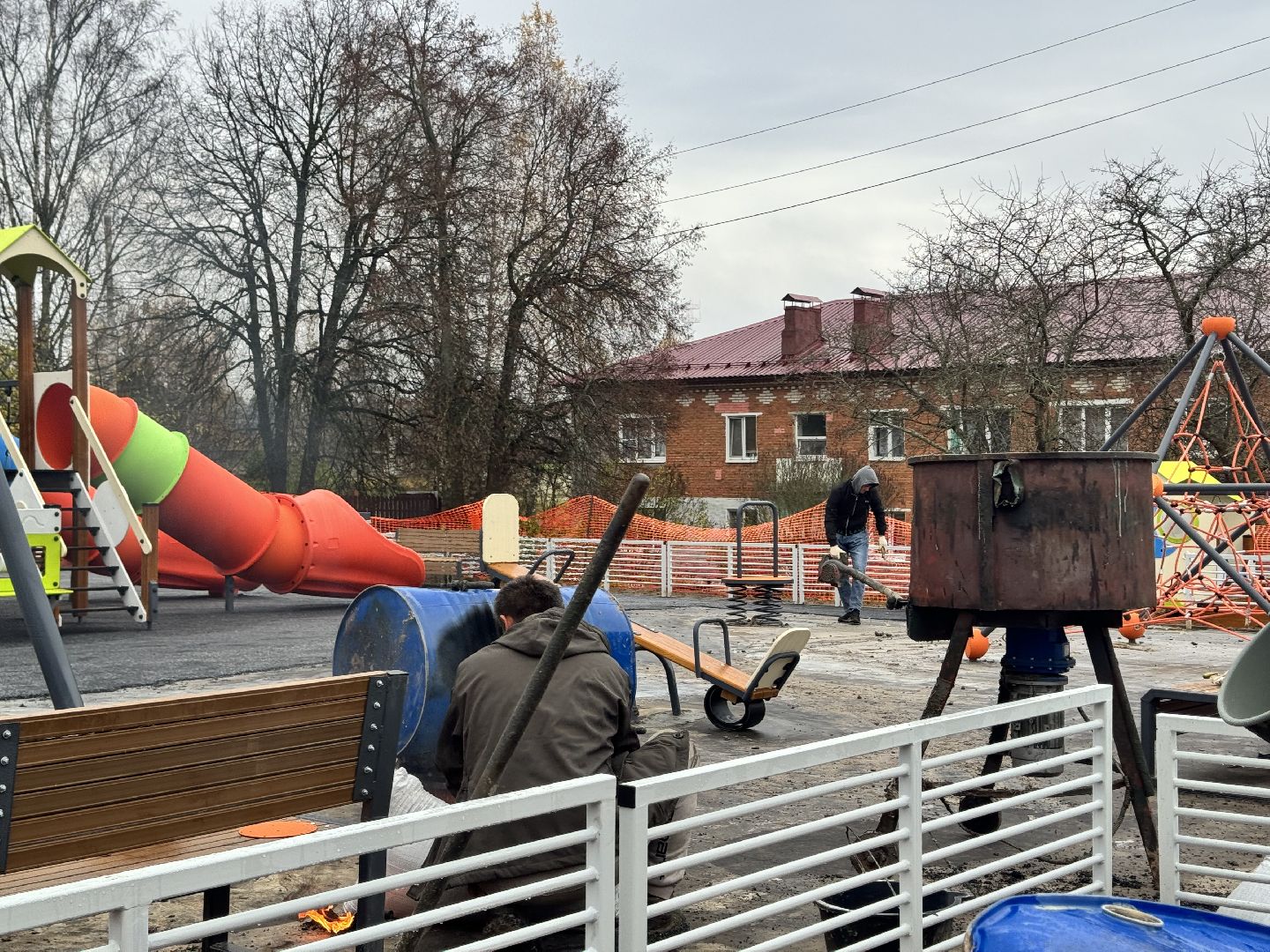 шаховская, противоударное покрытие, детская площадка,