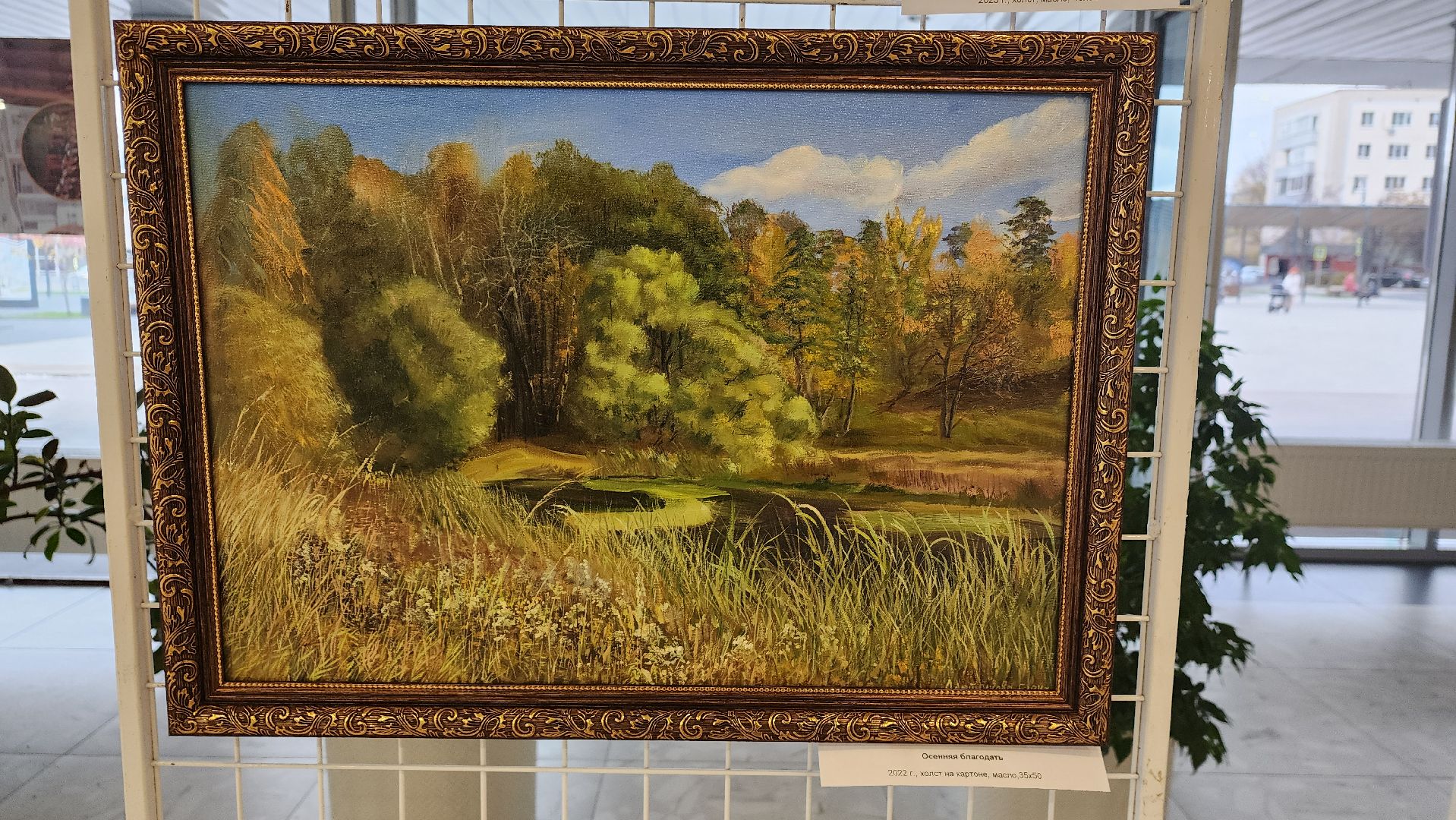 ивантеевка, художественная выставка, живопись, картины маслом, осень, город, художник,родина,