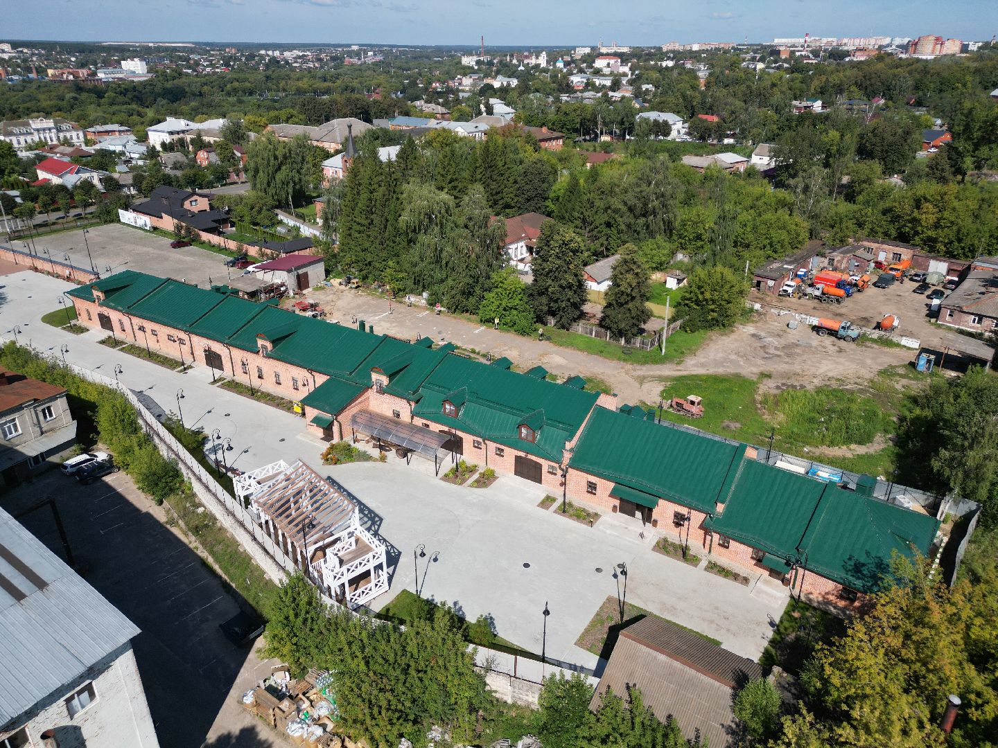 видео с коптера, серпухов, каретный сарай, музей,