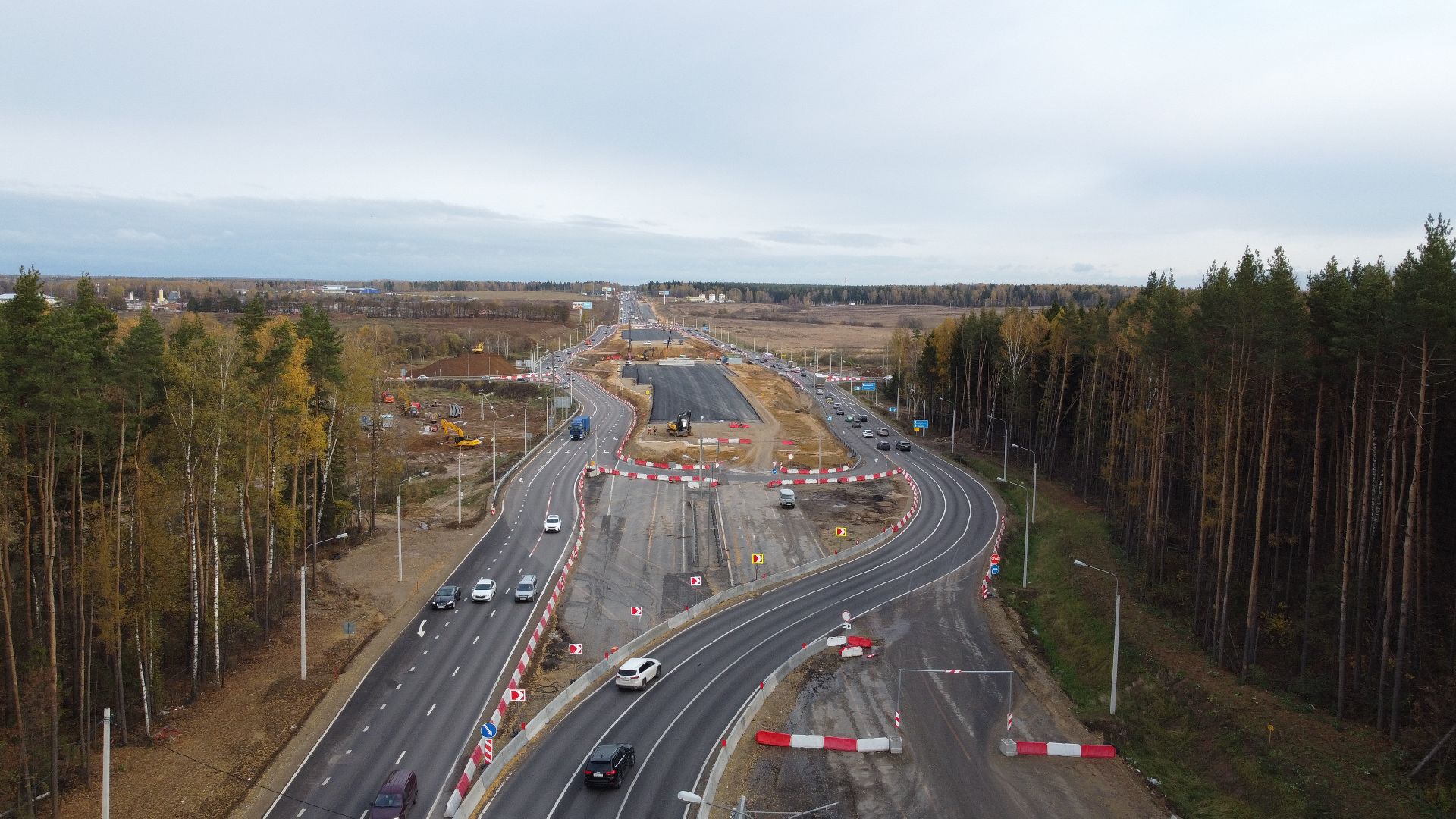 мытищи, мытищинская хорда, дорога, видео с коптера,