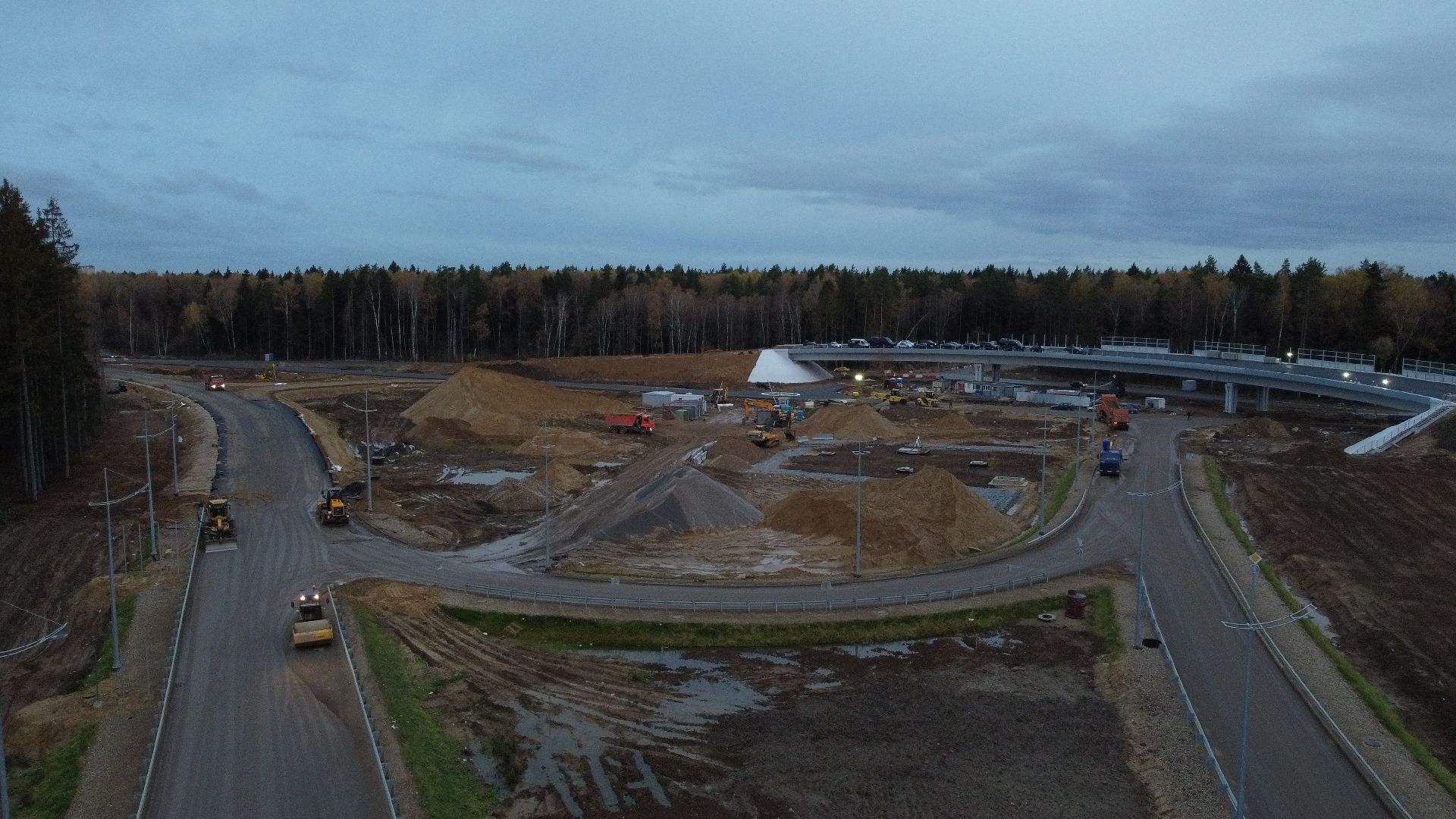 мытищи, мытищинская хорда, дорога, видео с коптера,