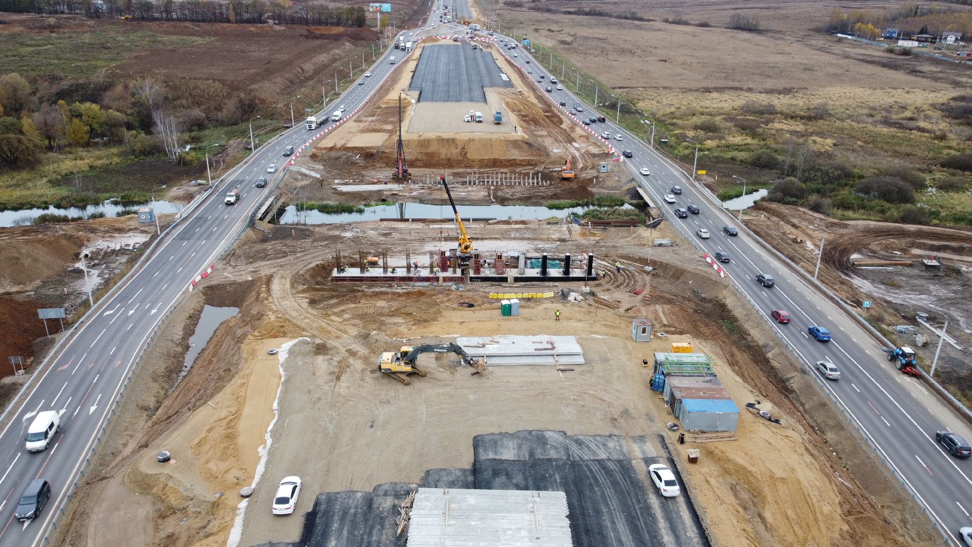 мытищи, мытищинская хорда, дорога, видео с коптера,