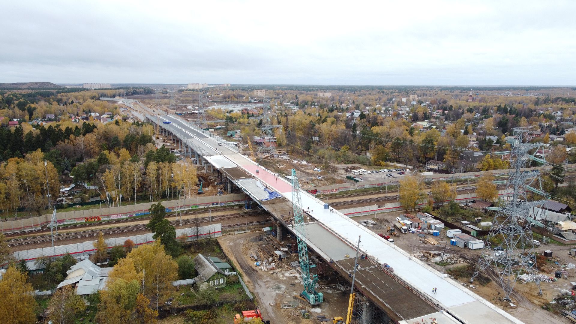 мытищи, мытищинская хорда, дорога, видео с коптера,