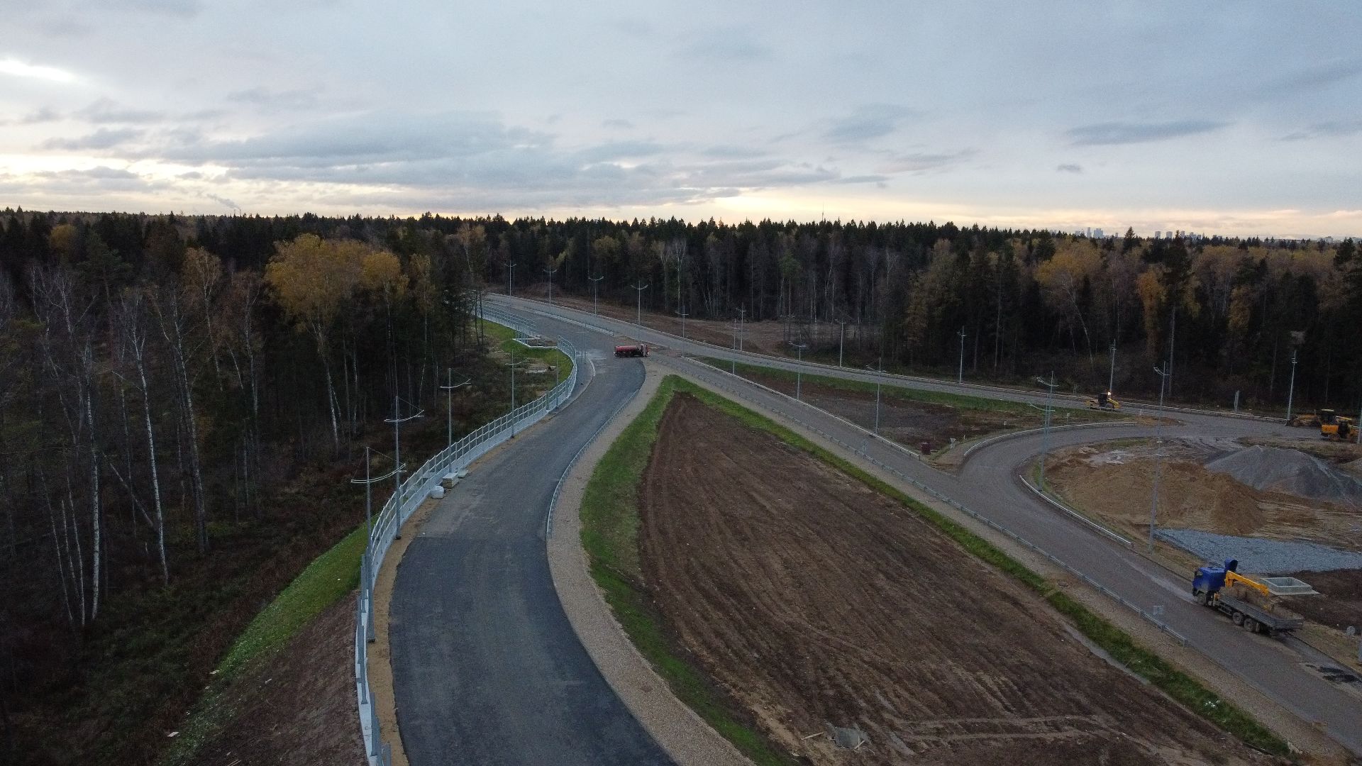 мытищи, мытищинская хорда, дорога, видео с коптера,